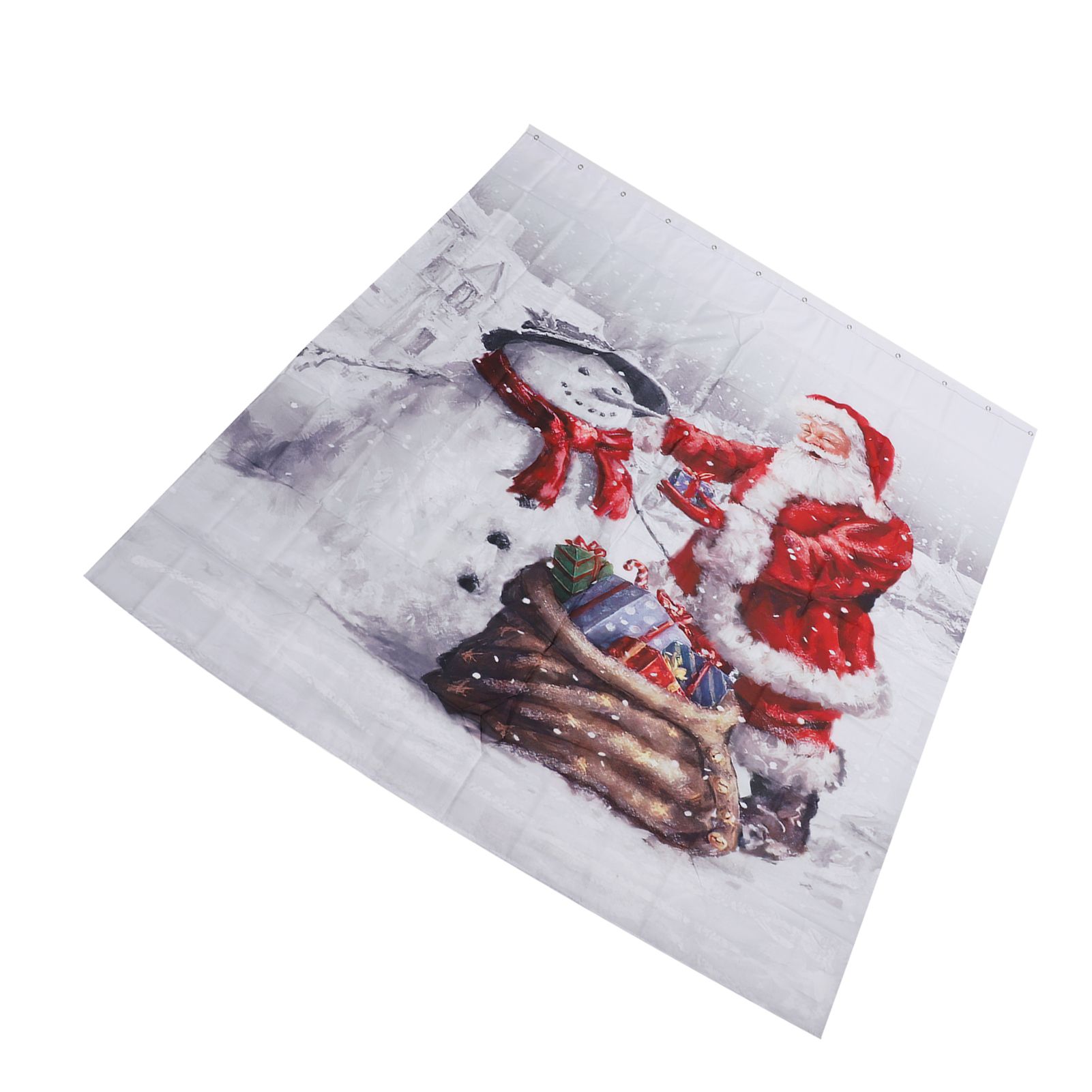 Christmas Shower Curtain Exquisite Digital Printing Thickened Waterproof Fabric Shower Curtain for Bathroom - Image 4
