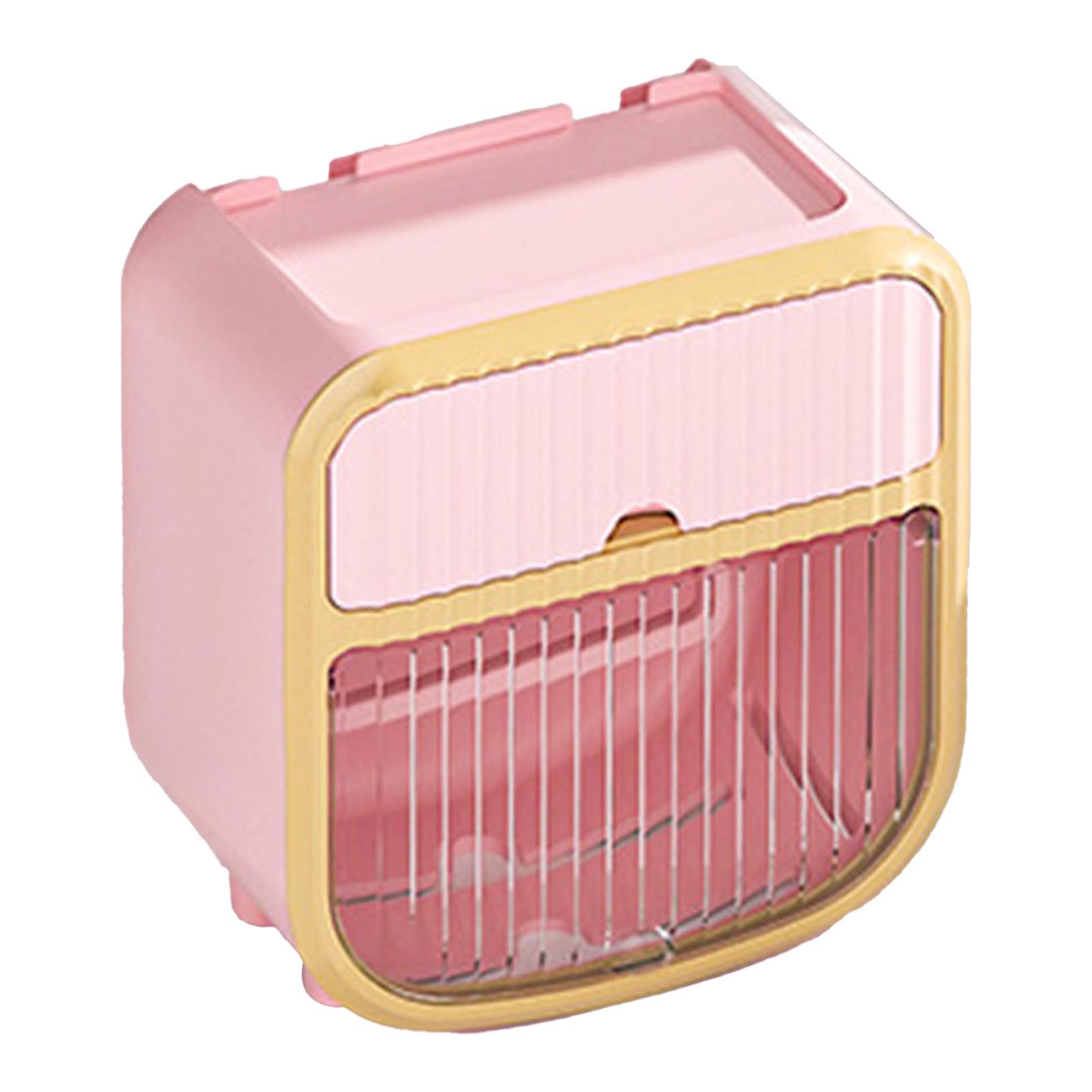 Toilet Paper Holder Wall Mounted Bathroom Tissue Roll Paper Towel Holder Tissue Dispensers for Household Pink - Image 1