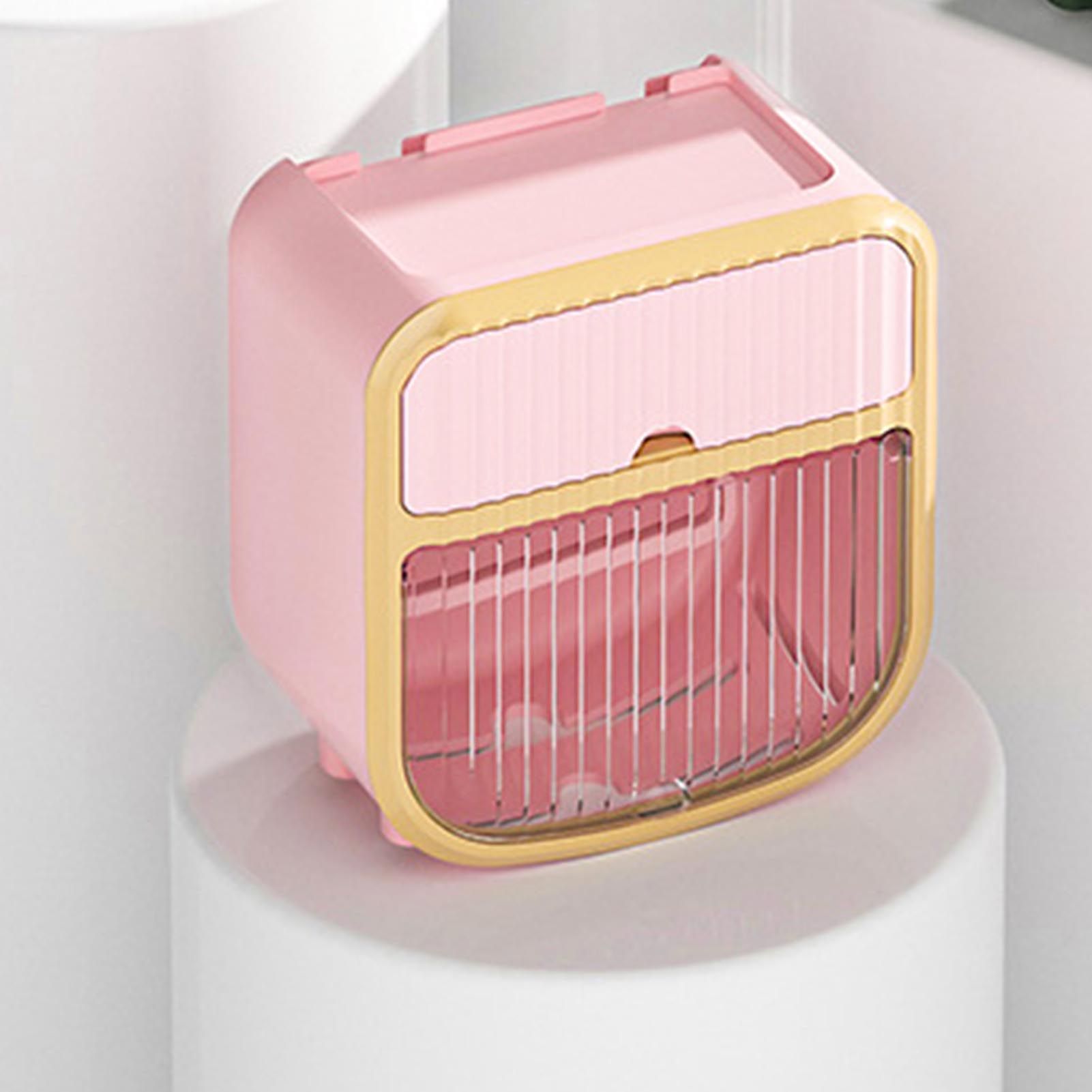 Toilet Paper Holder Wall Mounted Bathroom Tissue Roll Paper Towel Holder Tissue Dispensers for Household Pink - Image 5