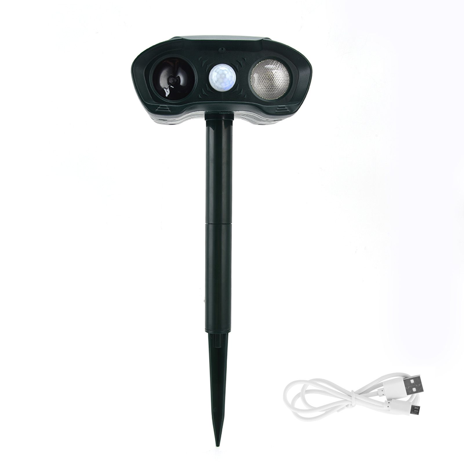 Solar Powered Animal Repeller Ultrasonic Mouse Repeller with 3 Gears Function for Outdoor Garden - Image 1