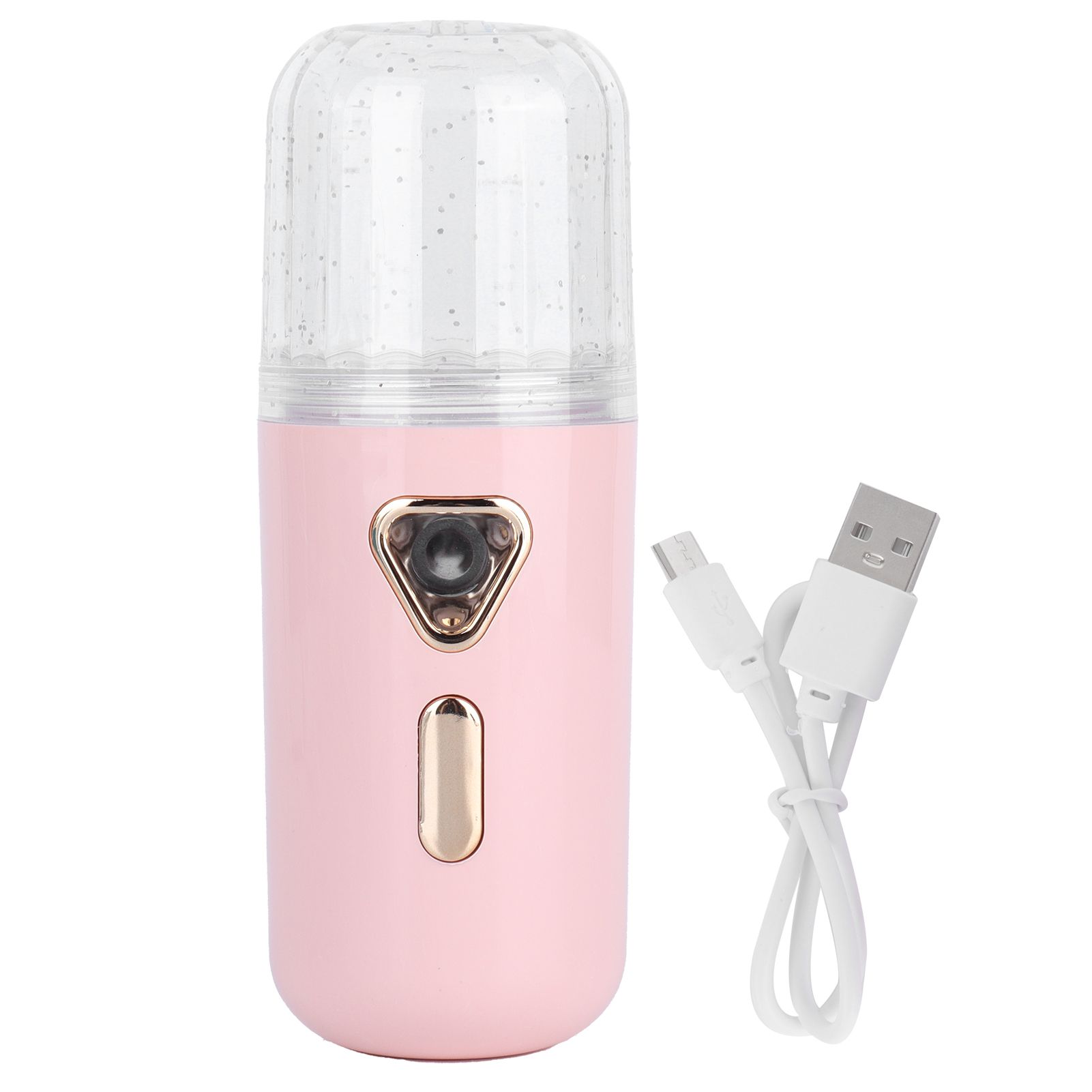 30ml Mini Facial Humidifier Portable Nano Atomization USB Charging Face Mist SprayerPink - Image 1