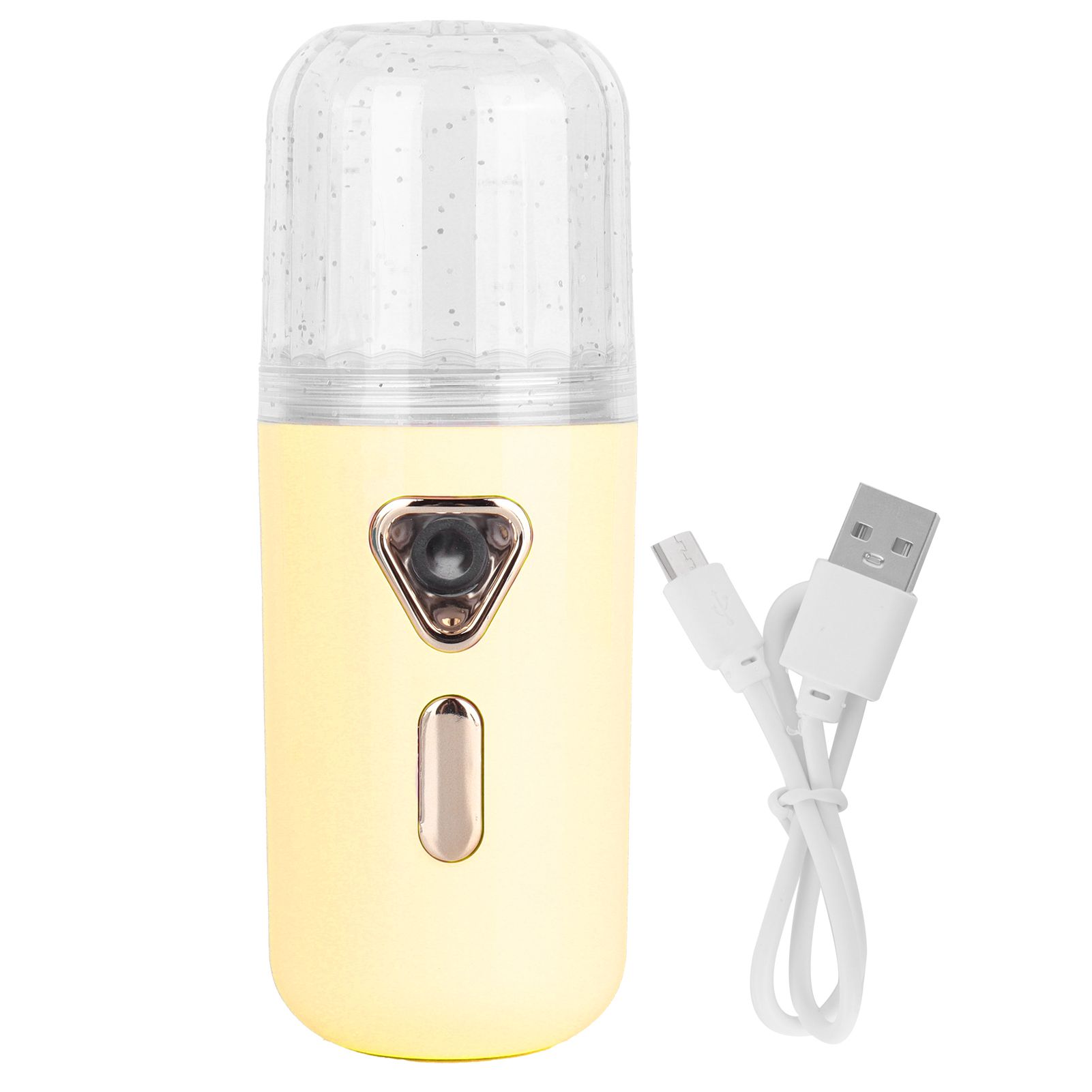 30ml Mini Facial Humidifier Portable Nano Atomization USB Charging Face Mist SprayerYellow - Image 1