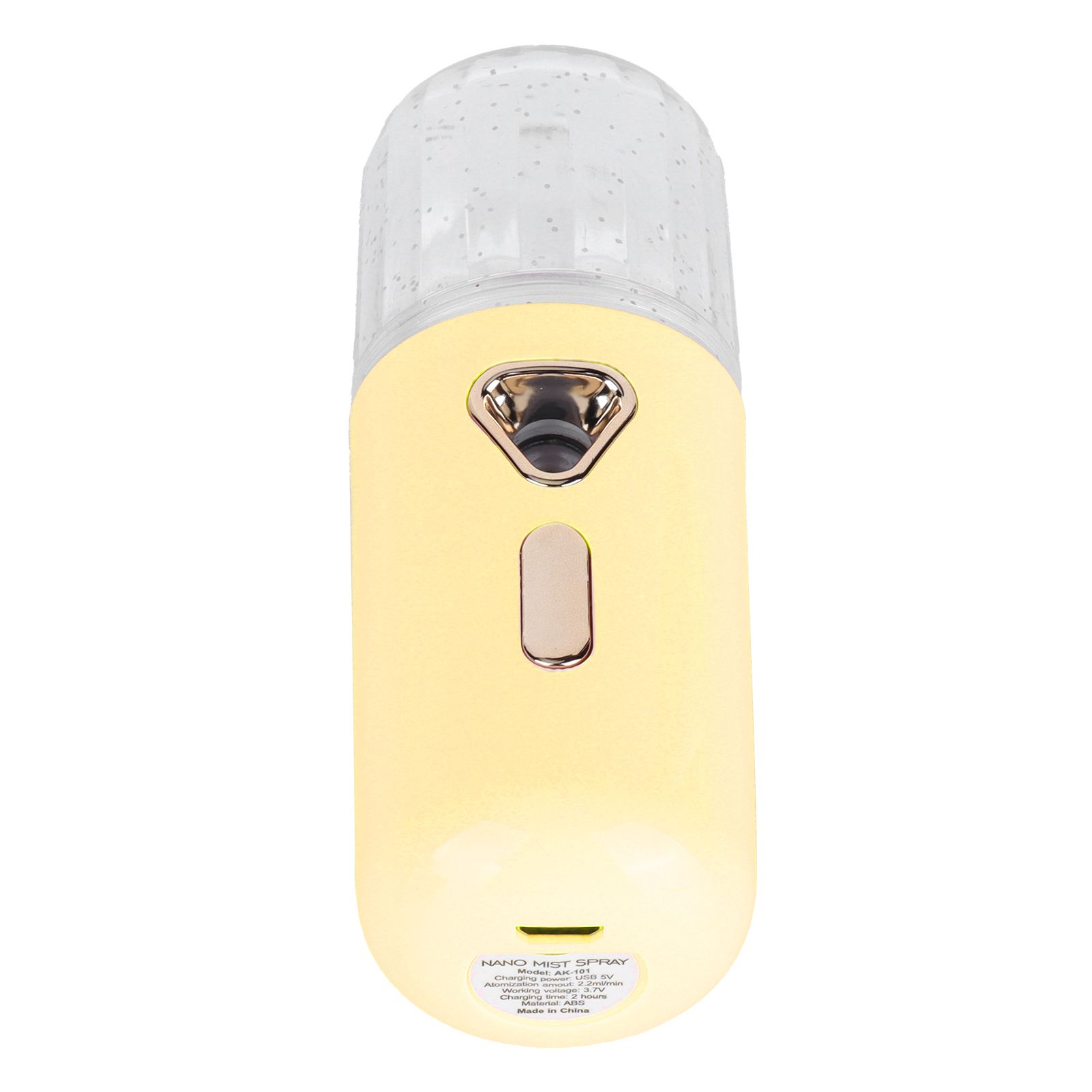 30ml Mini Facial Humidifier Portable Nano Atomization USB Charging Face Mist SprayerYellow - Image 5