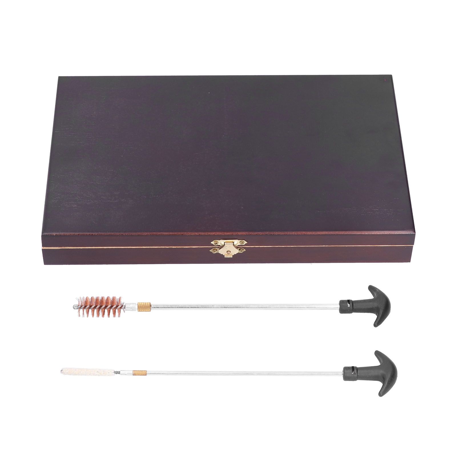 Gun Cleaning Kits Prevent Scratches Easily Storage Electrical Maintenance Cleaning Brush for AutomobileGK06 Aluminum Rod Wooden Box Set 24 Woolly - Image 8