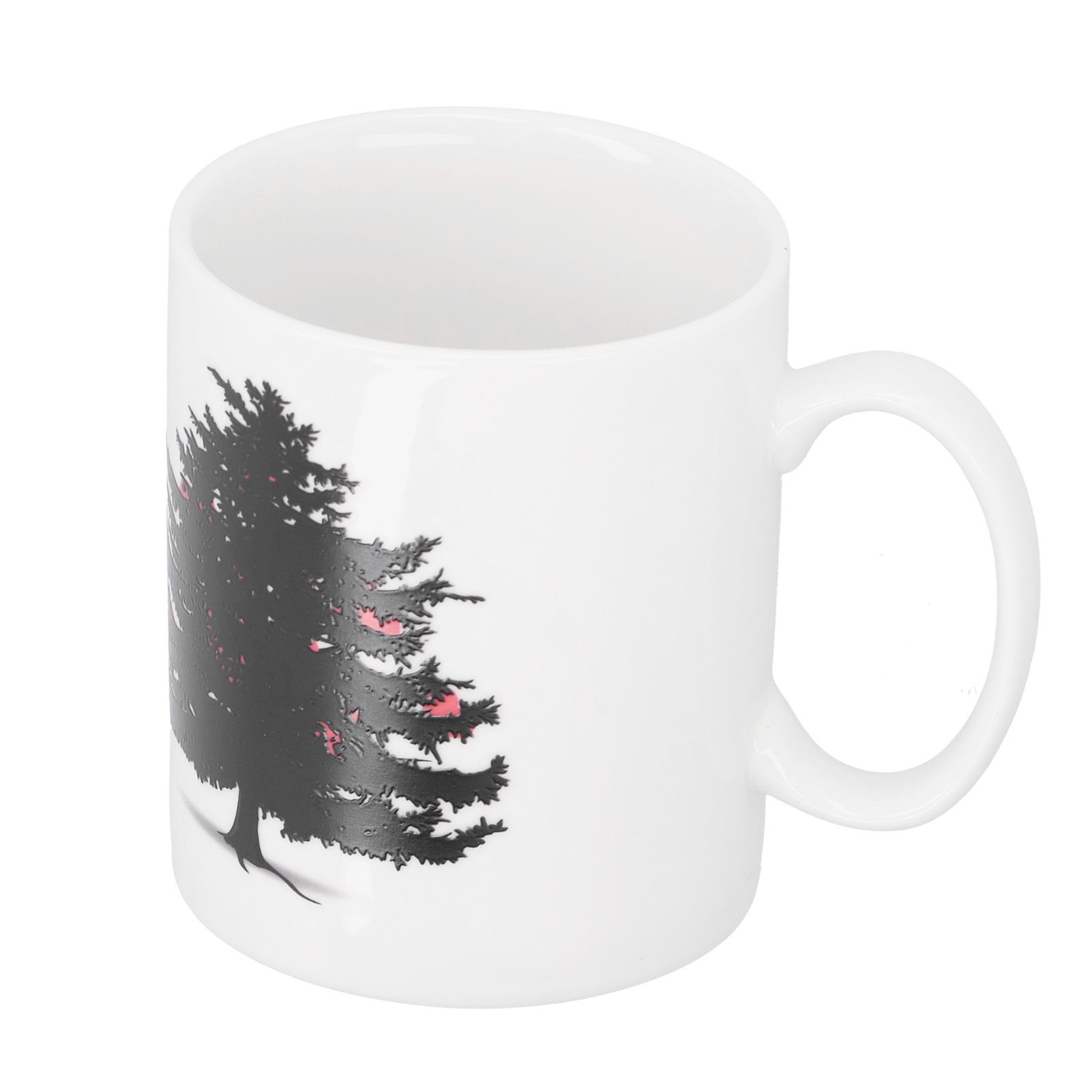 Christmas Trees Pattern Color Changing Mug Heat Induction Cup Ceramic Mug for Home Office - Image 6