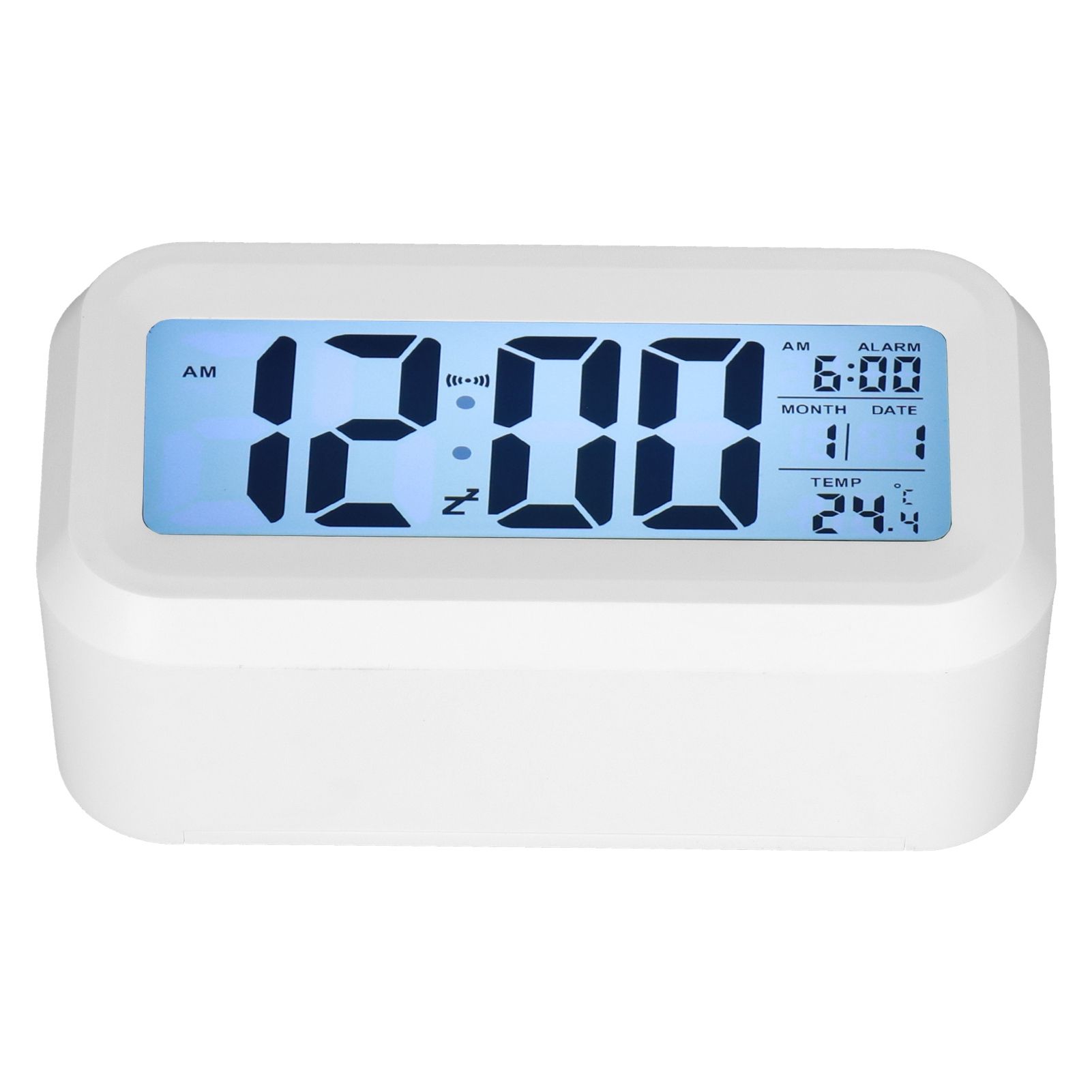 Digital Alarm Clock LED Large Display Electronic Night Light Snooze Function Alarm Clock for Bedroom Home OfficeWhite - Image 2