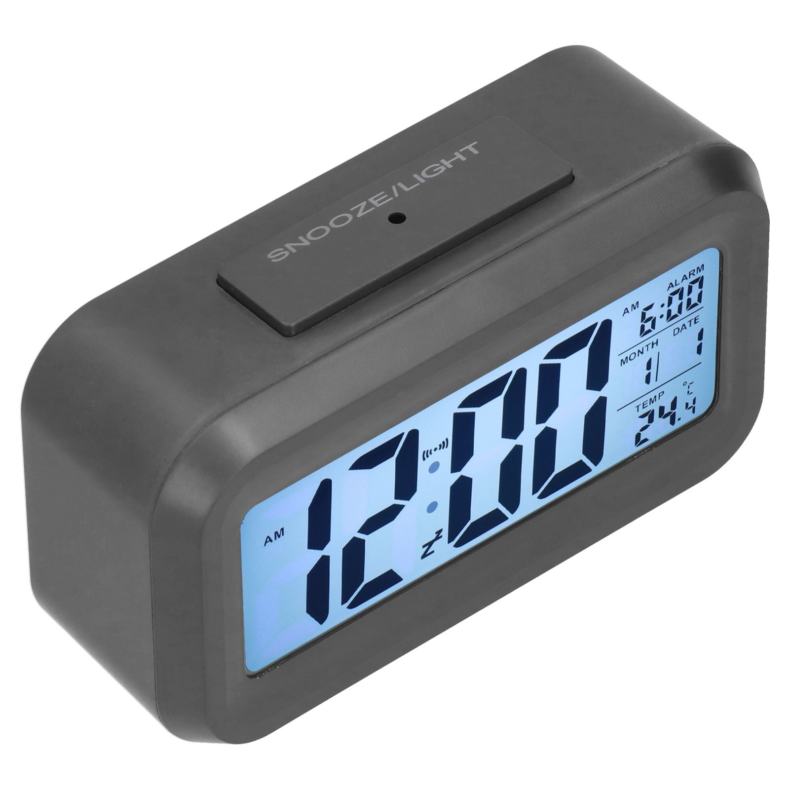 Digital Alarm Clock LED Large Display Electronic Night Light Snooze Function Alarm Clock for Bedroom Home OfficeBlack - Image 2