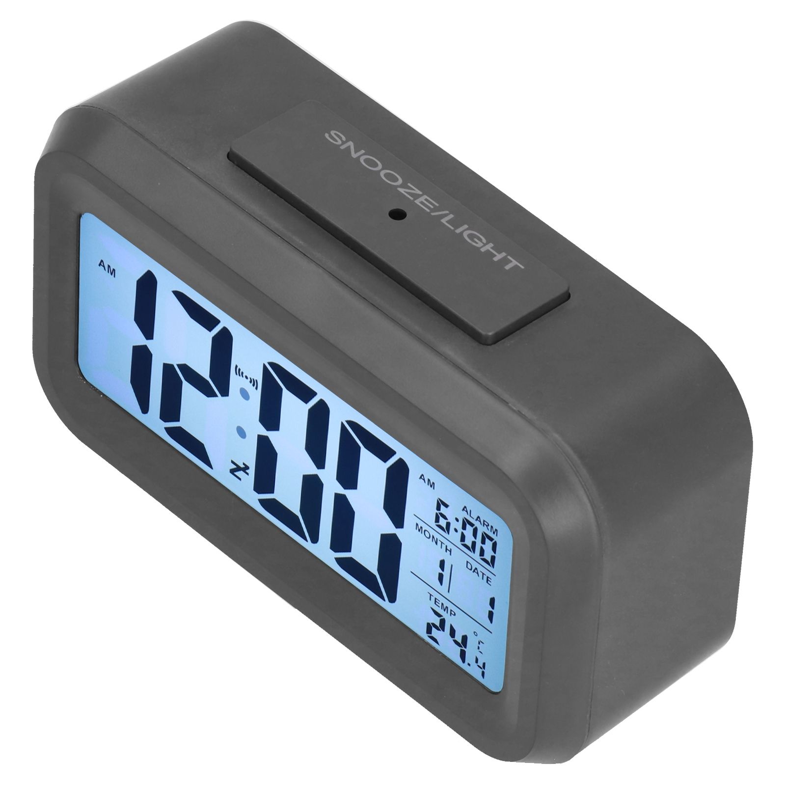 Digital Alarm Clock LED Large Display Electronic Night Light Snooze Function Alarm Clock for Bedroom Home OfficeBlack - Image 3