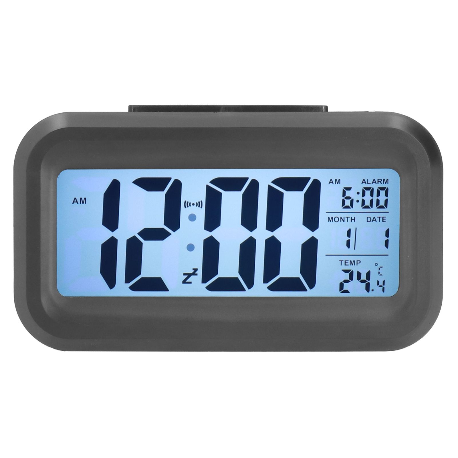 Digital Alarm Clock LED Large Display Electronic Night Light Snooze Function Alarm Clock for Bedroom Home OfficeBlack - Image 4