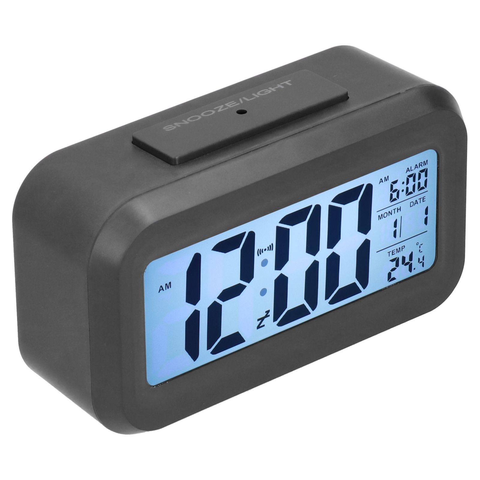 Digital Alarm Clock LED Large Display Electronic Night Light Snooze Function Alarm Clock for Bedroom Home OfficeBlack - Image 5