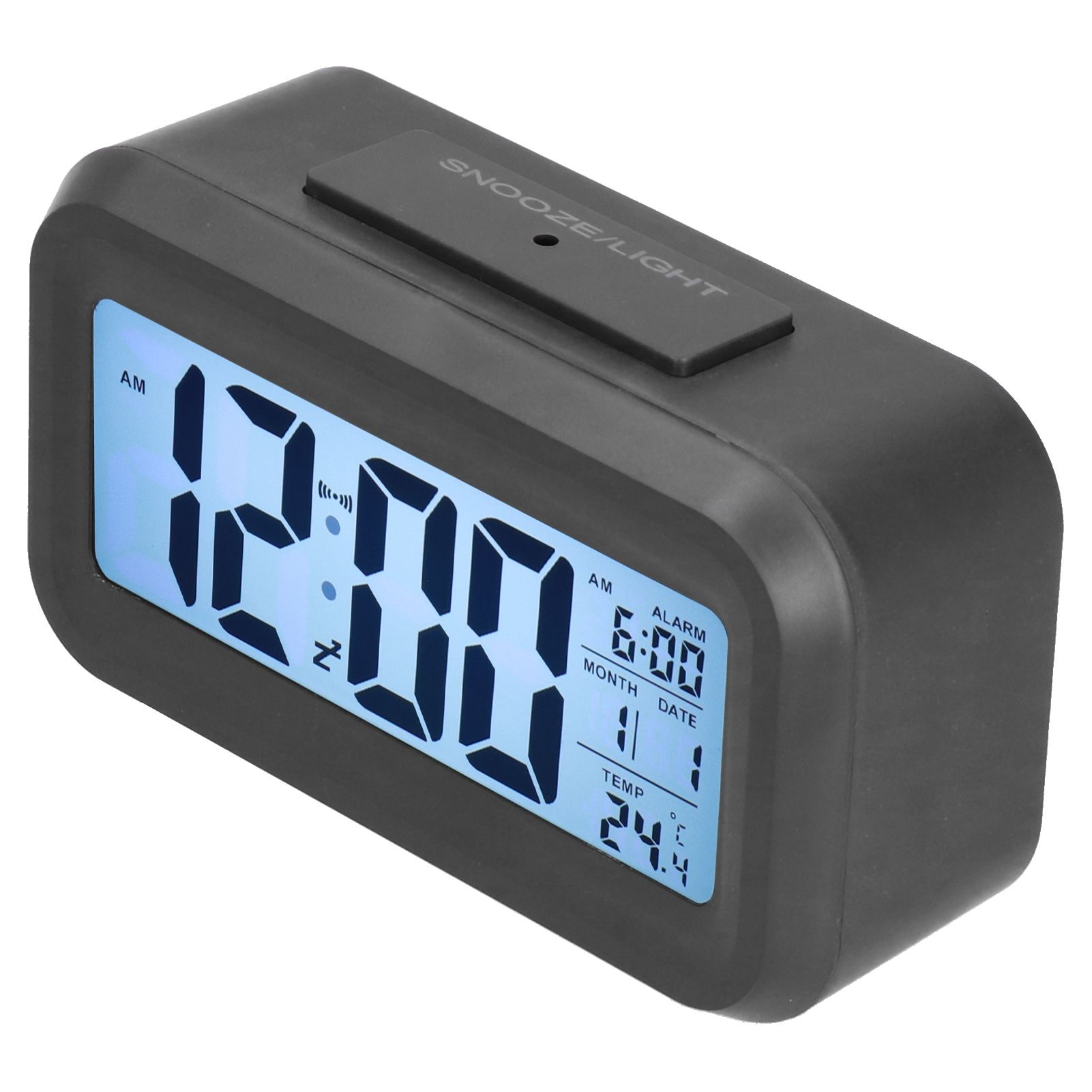 Digital Alarm Clock LED Large Display Electronic Night Light Snooze Function Alarm Clock for Bedroom Home OfficeBlack - Image 6