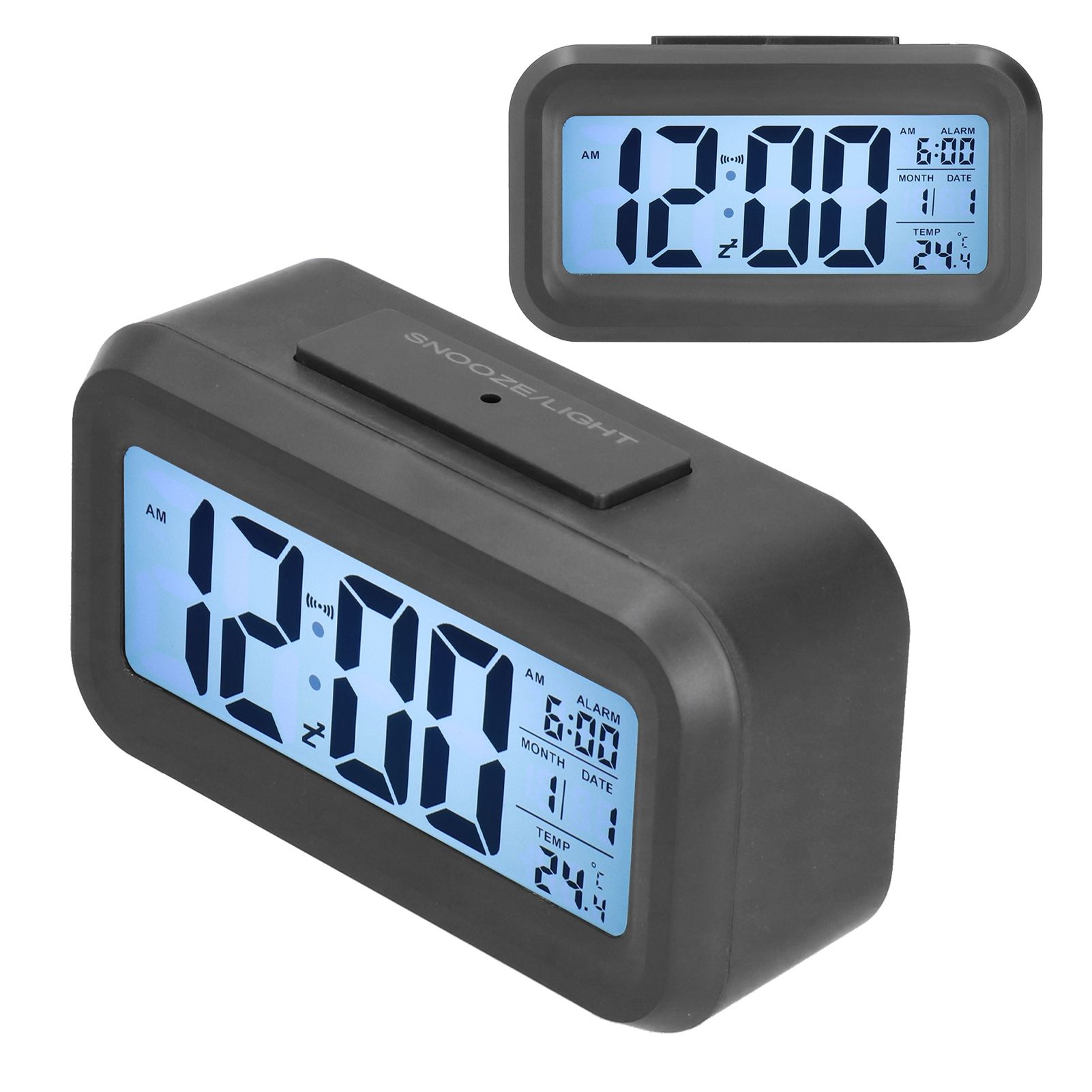 Digital Alarm Clock LED Large Display Electronic Night Light Snooze Function Alarm Clock for Bedroom Home OfficeBlack - Image 7
