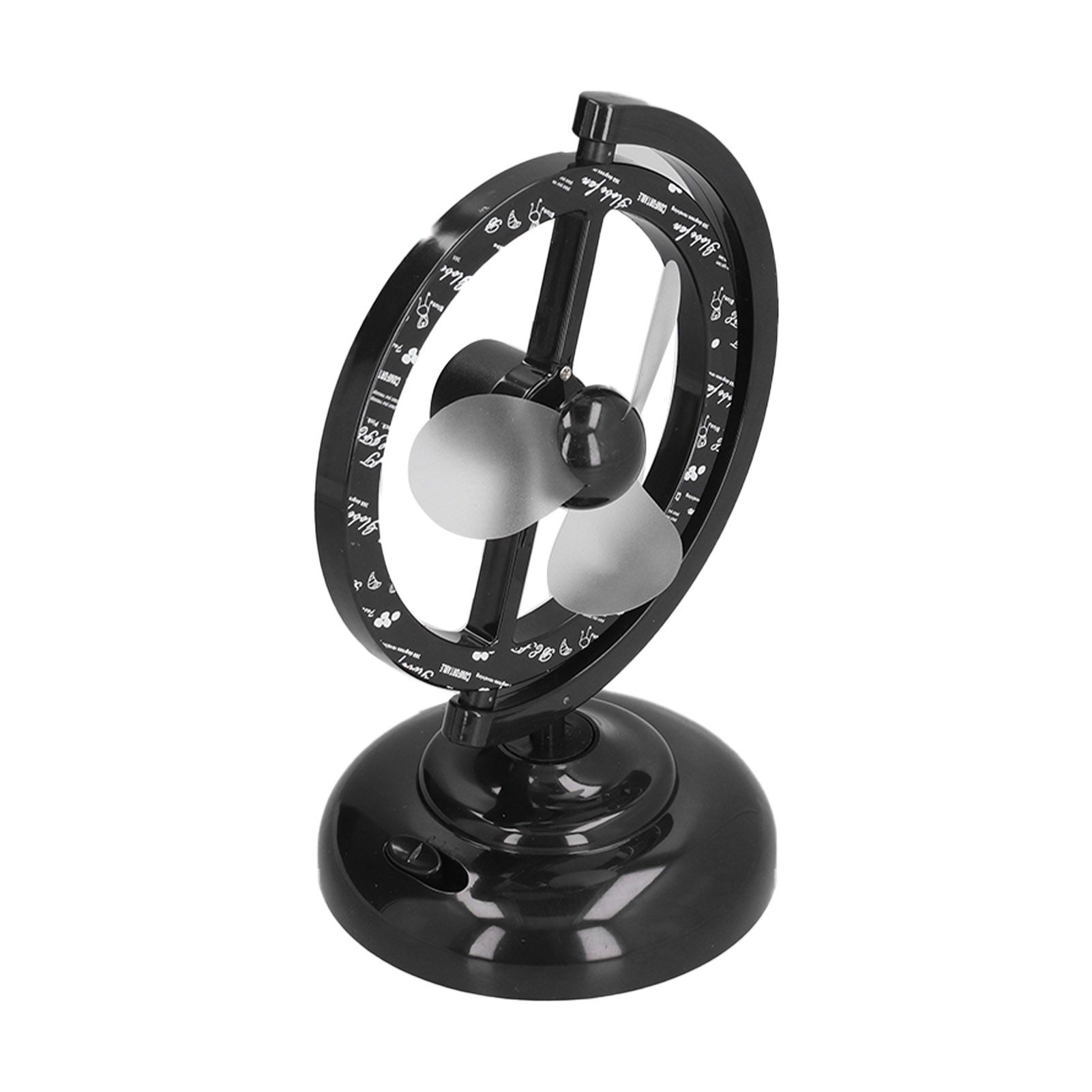 USB Fan Black Mini 90 Degree Free Rotation Strong Wind Cooling Equipment for Home Desk Office Table - Image 5