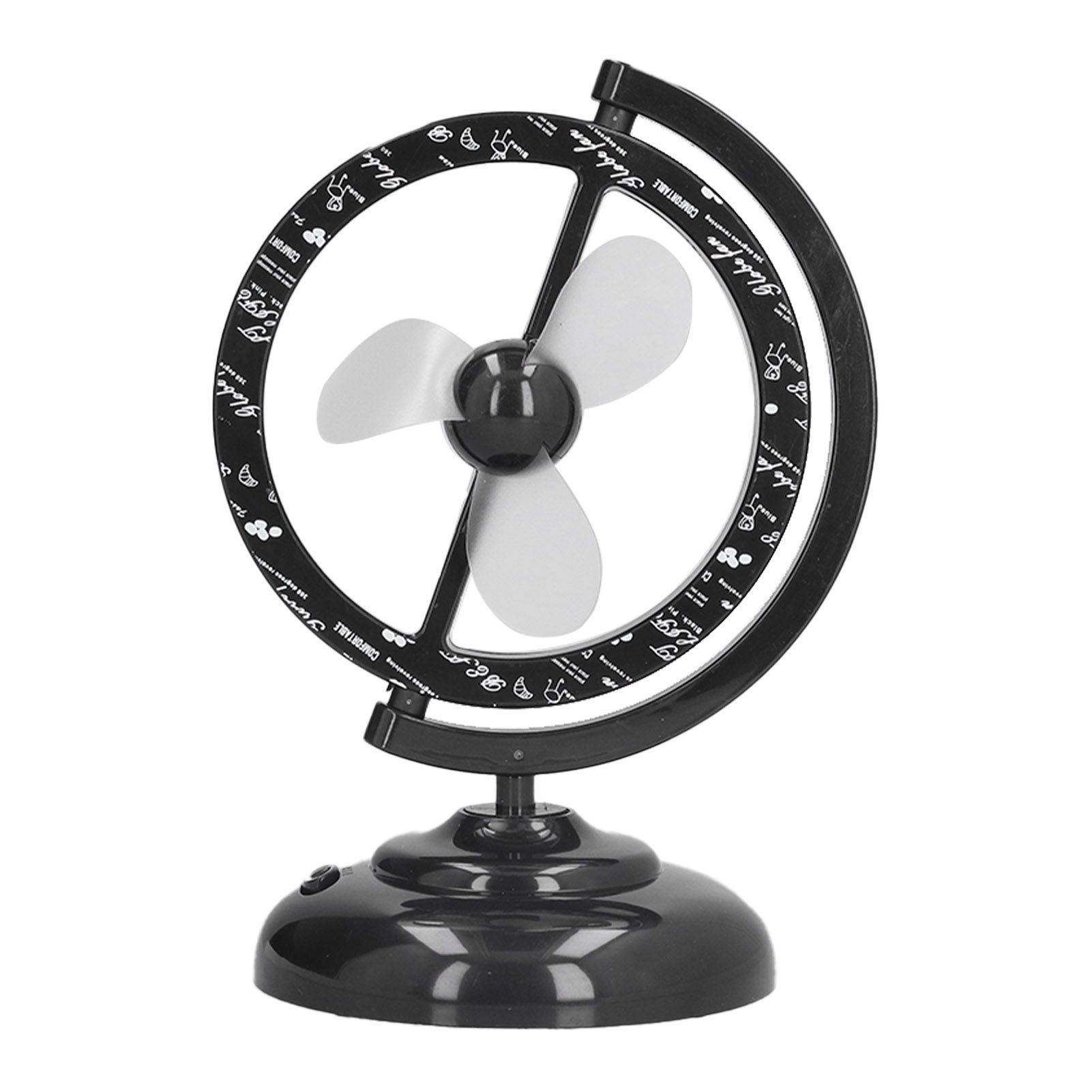 USB Fan Black Mini 90 Degree Free Rotation Strong Wind Cooling Equipment for Home Desk Office Table - Image 6