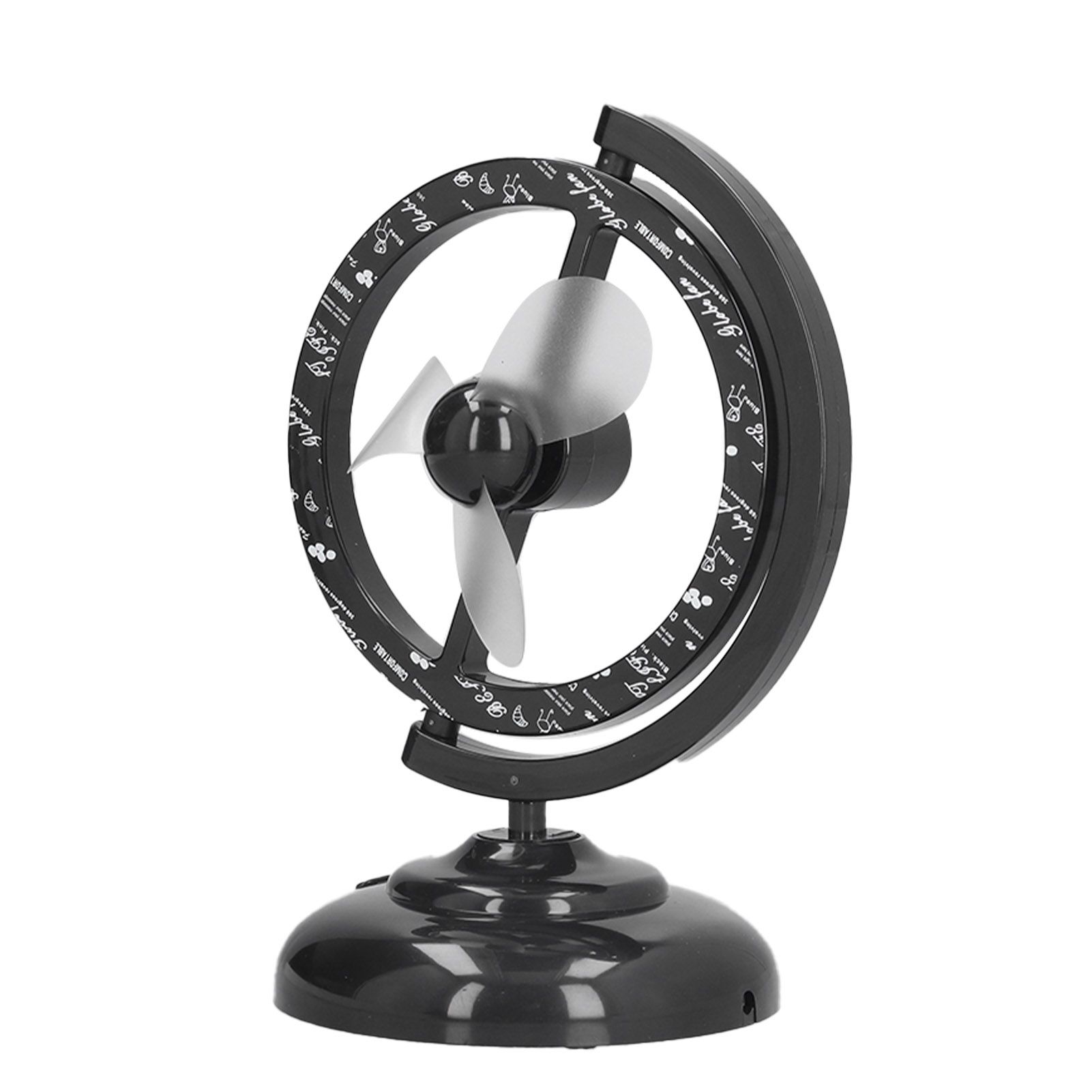 USB Fan Black Mini 90 Degree Free Rotation Strong Wind Cooling Equipment for Home Desk Office Table - Image 7