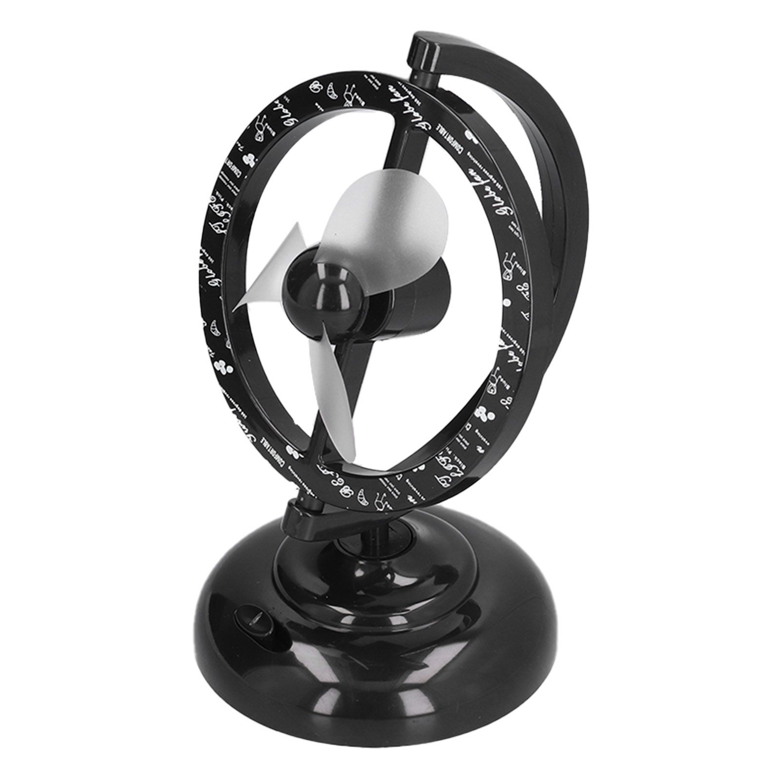 USB Fan Black Mini 90 Degree Free Rotation Strong Wind Cooling Equipment for Home Desk Office Table - Image 8