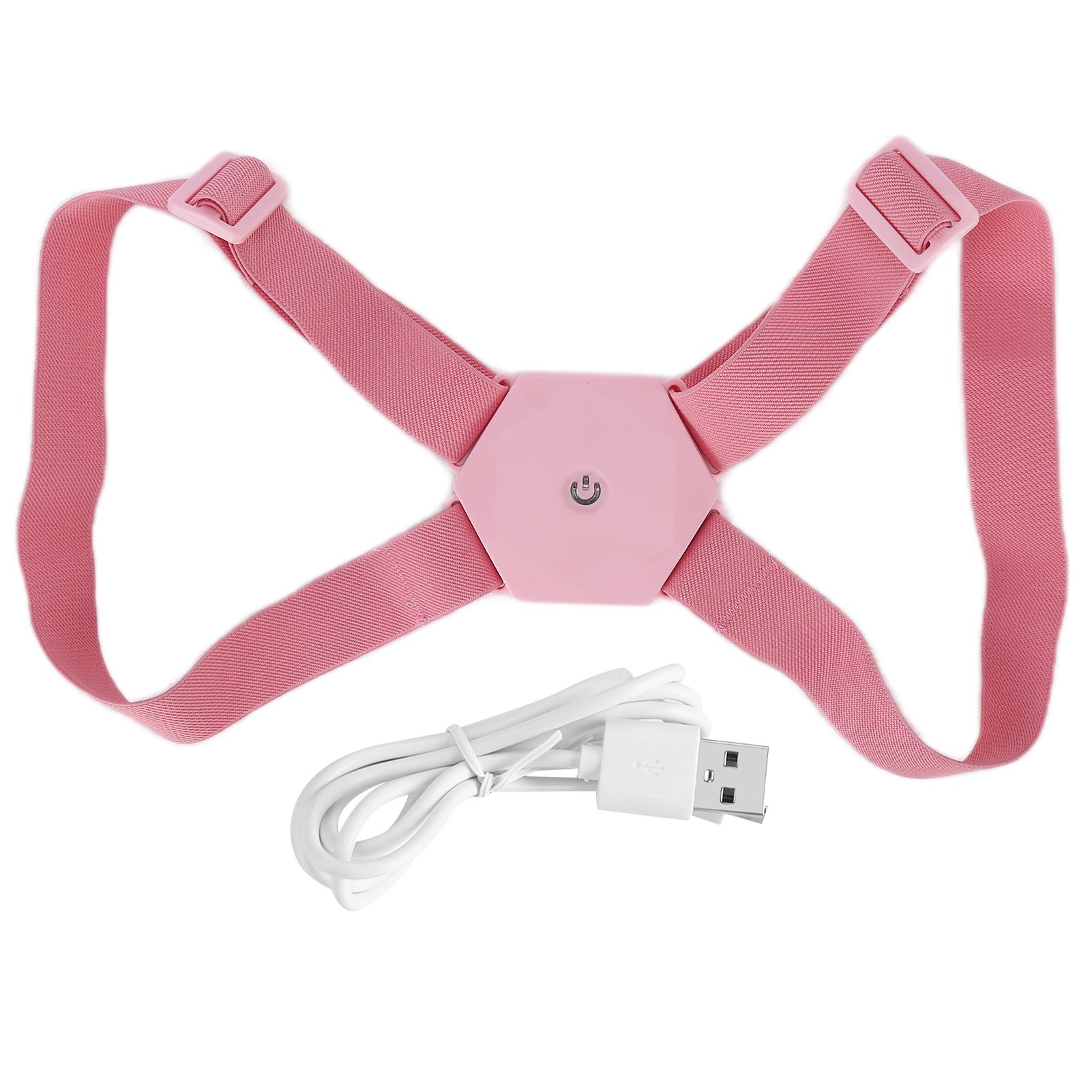Posture Corrector Breathable Smart Back Shoulder Brace Intelligent Reminder StraightenerPink - Image 1