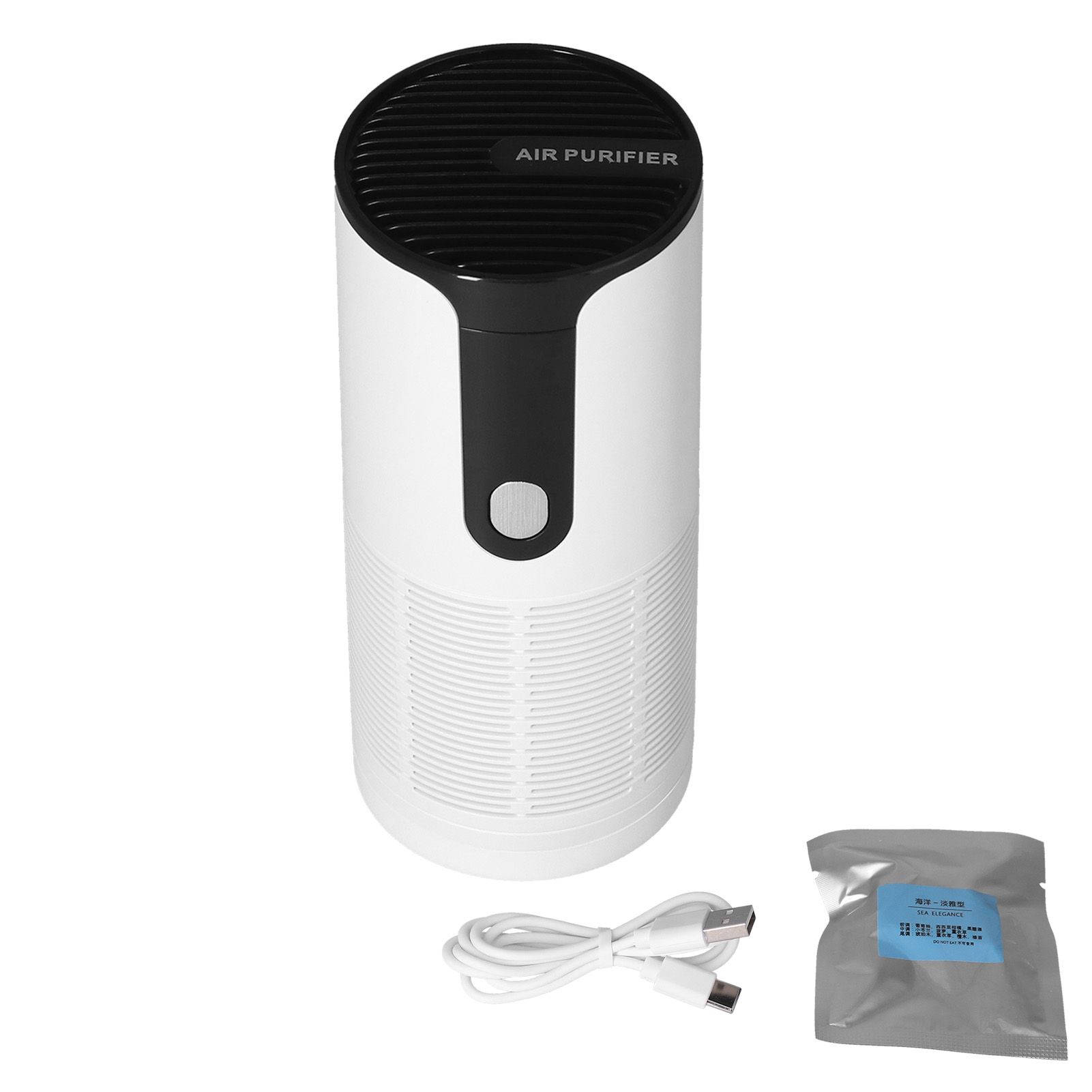 10 Million Negative Ion Air Purifier Portable Air Cleaner 3 Gear Adjustment for Home Car Accessories USB ChargingWhite - Image 1
