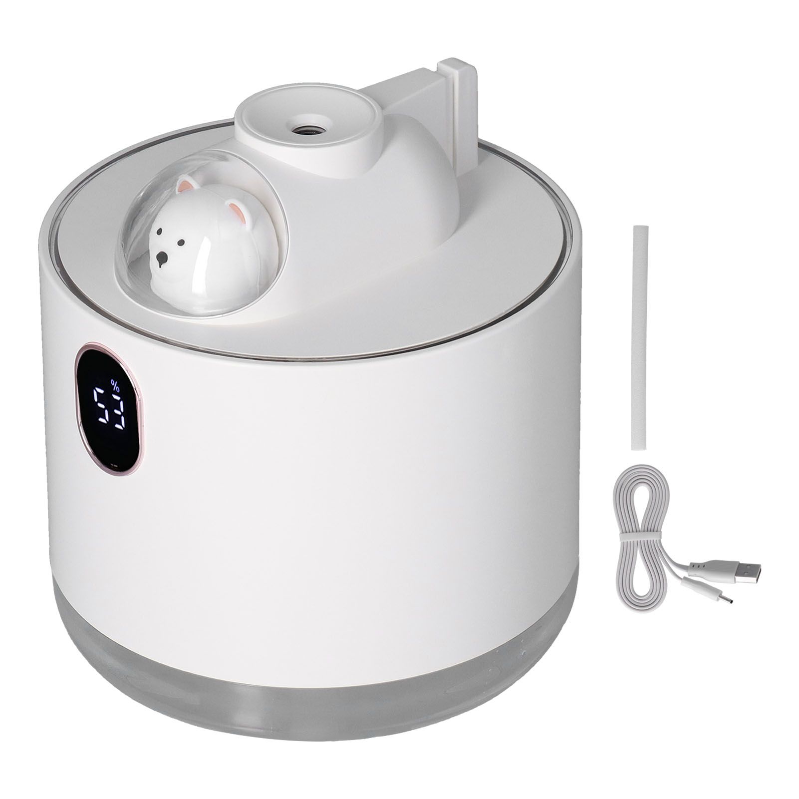 500ml Large Capacity Humidifier Spacecraft Night Light USB Charging Car Humidifier for HomeWhite - Image 8