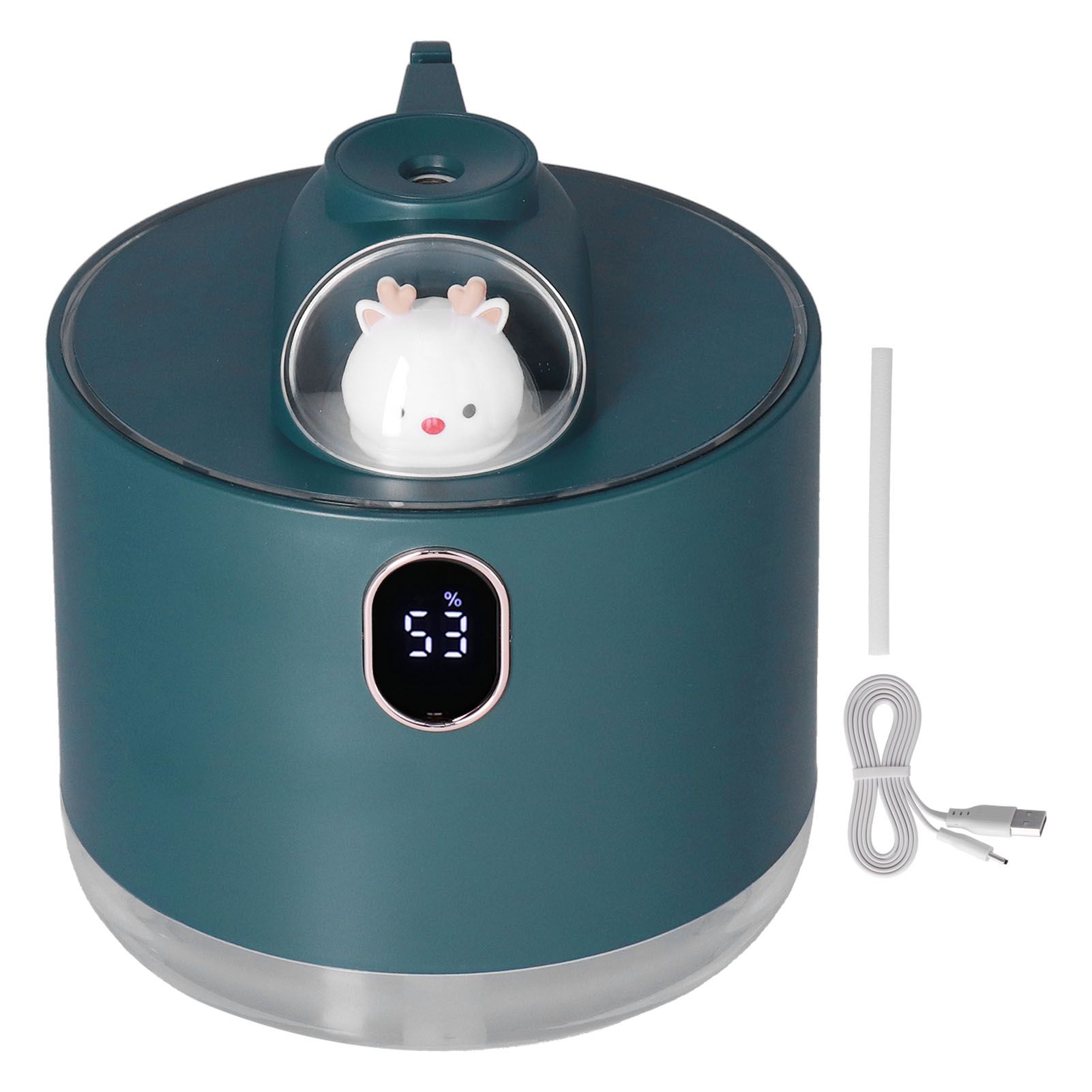 500ml Large Capacity Humidifier Spacecraft Night Light USB Charging Car Humidifier for HomeGreen - Image 1