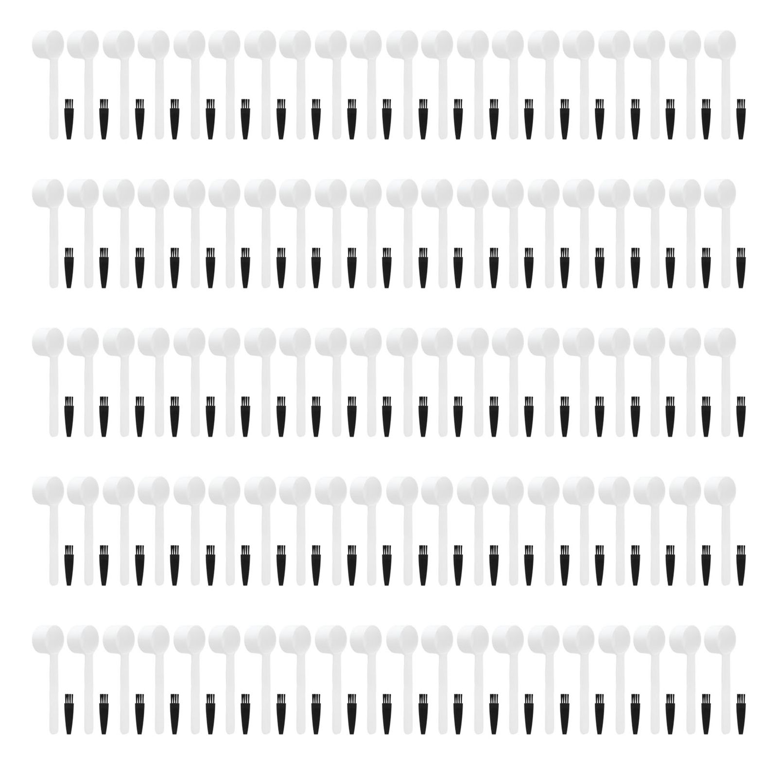 100Set Reusable 4g Coffee Measuring Spoon Brush Kit Coffee Making Accessory for Home Office Use - Image 1
