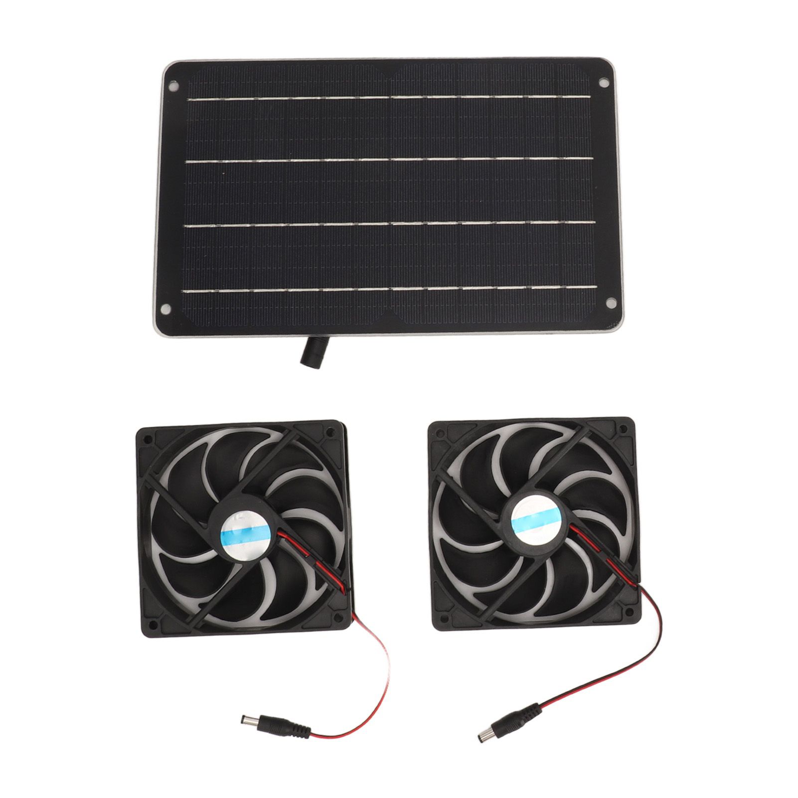 20W Solar Panel Fan Kit Heat Dissipation Ventilation Solar Powered Dual Fan with Switch for Chicken House Greenhouse Dog House - Image 6