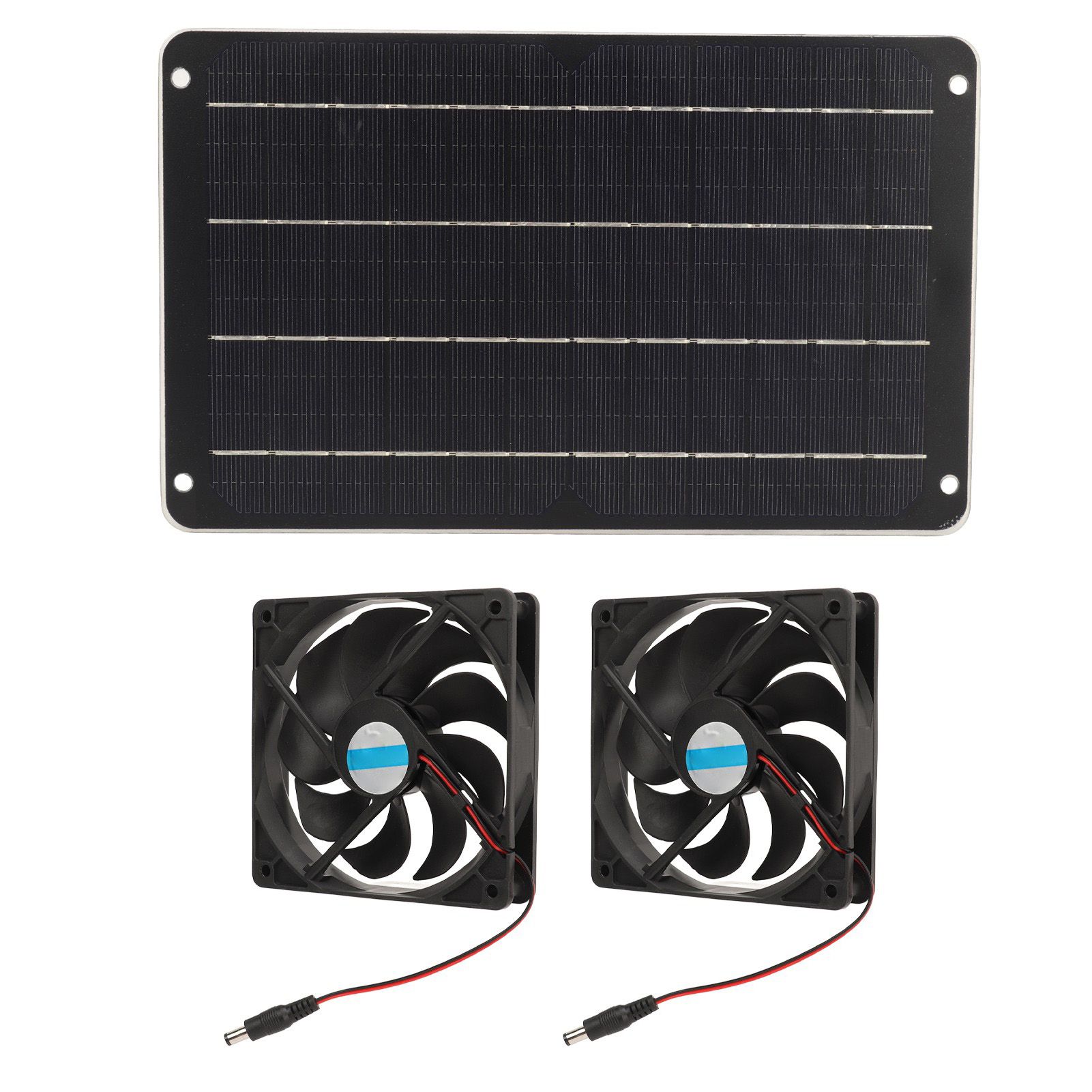 20W Solar Panel Fan Kit Heat Dissipation Ventilation Solar Powered Dual Fan with Switch for Chicken House Greenhouse Dog House - Image 7