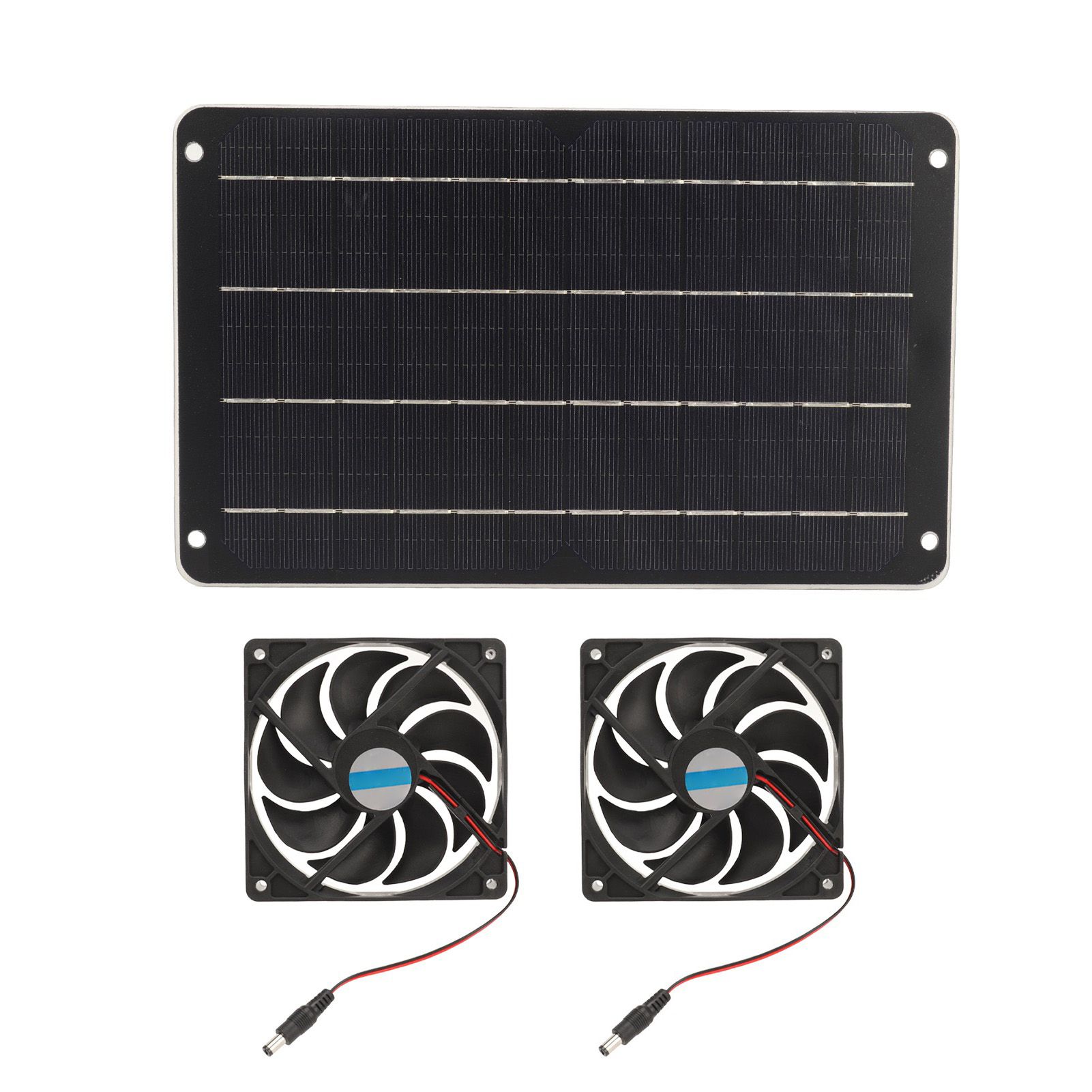 20W Solar Panel Fan Kit Heat Dissipation Ventilation Solar Powered Dual Fan with Switch for Chicken House Greenhouse Dog House - Image 8