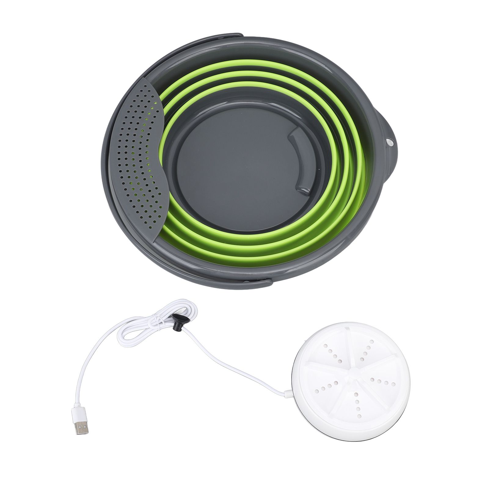 24W Portable Washing Machine Dormitory Sock Underwear Mini Washer Mini Washing Machine with 10L Foldable Laundry Bucket - Image 1