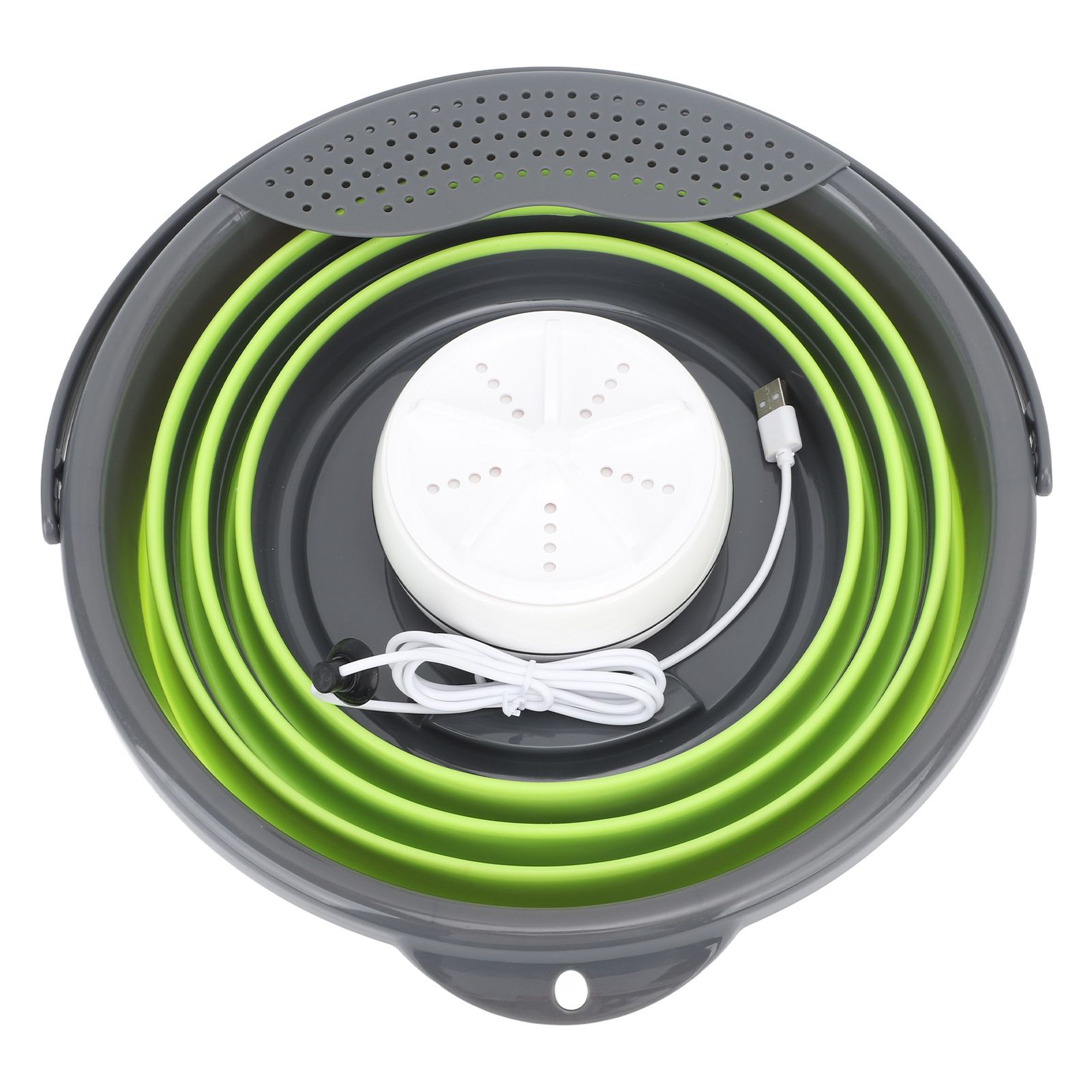 24W Portable Washing Machine Dormitory Sock Underwear Mini Washer Mini Washing Machine with 10L Foldable Laundry Bucket - Image 2