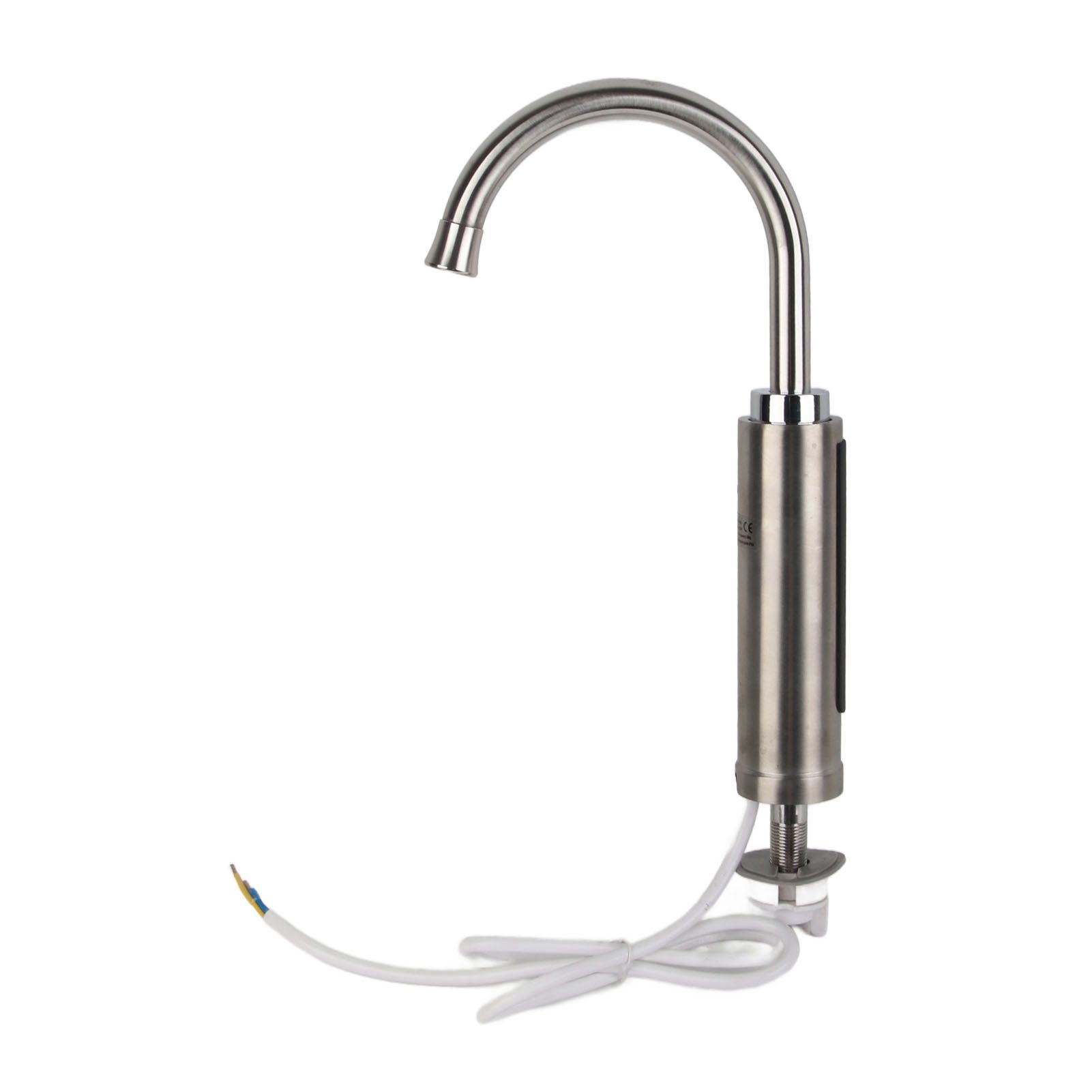Stainless Steel Electric Water Heater Faucet Instant Tankless Electric Hot Water Heater Faucet for Household Kitchen Cold Hot Dual Use - Image 1