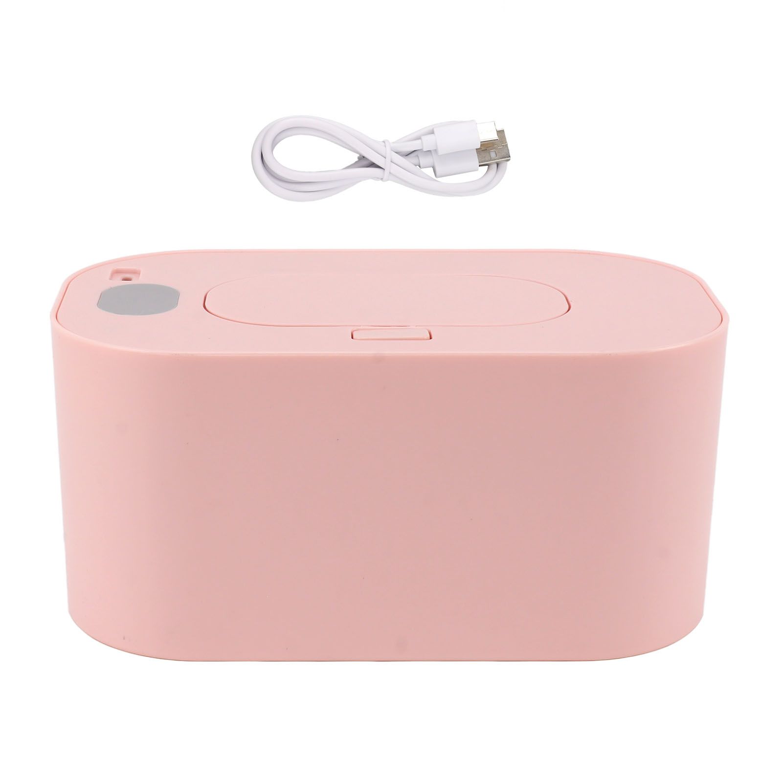Wipe Warmer Wet Wipe Dispenser USB Powered Constant Temperature Large Capacity with Display Wipe Heater for Infants Pink - Image 1