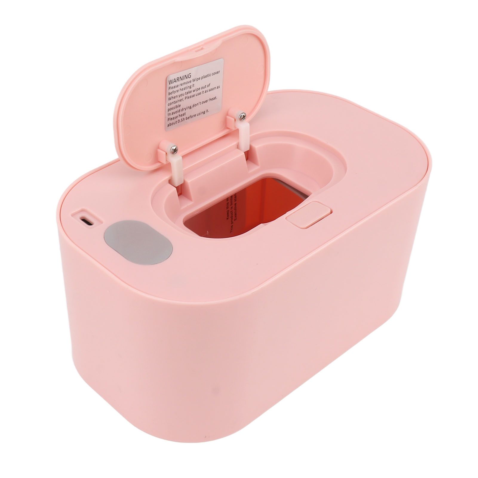 Wipe Warmer Wet Wipe Dispenser USB Powered Constant Temperature Large Capacity with Display Wipe Heater for Infants Pink - Image 4