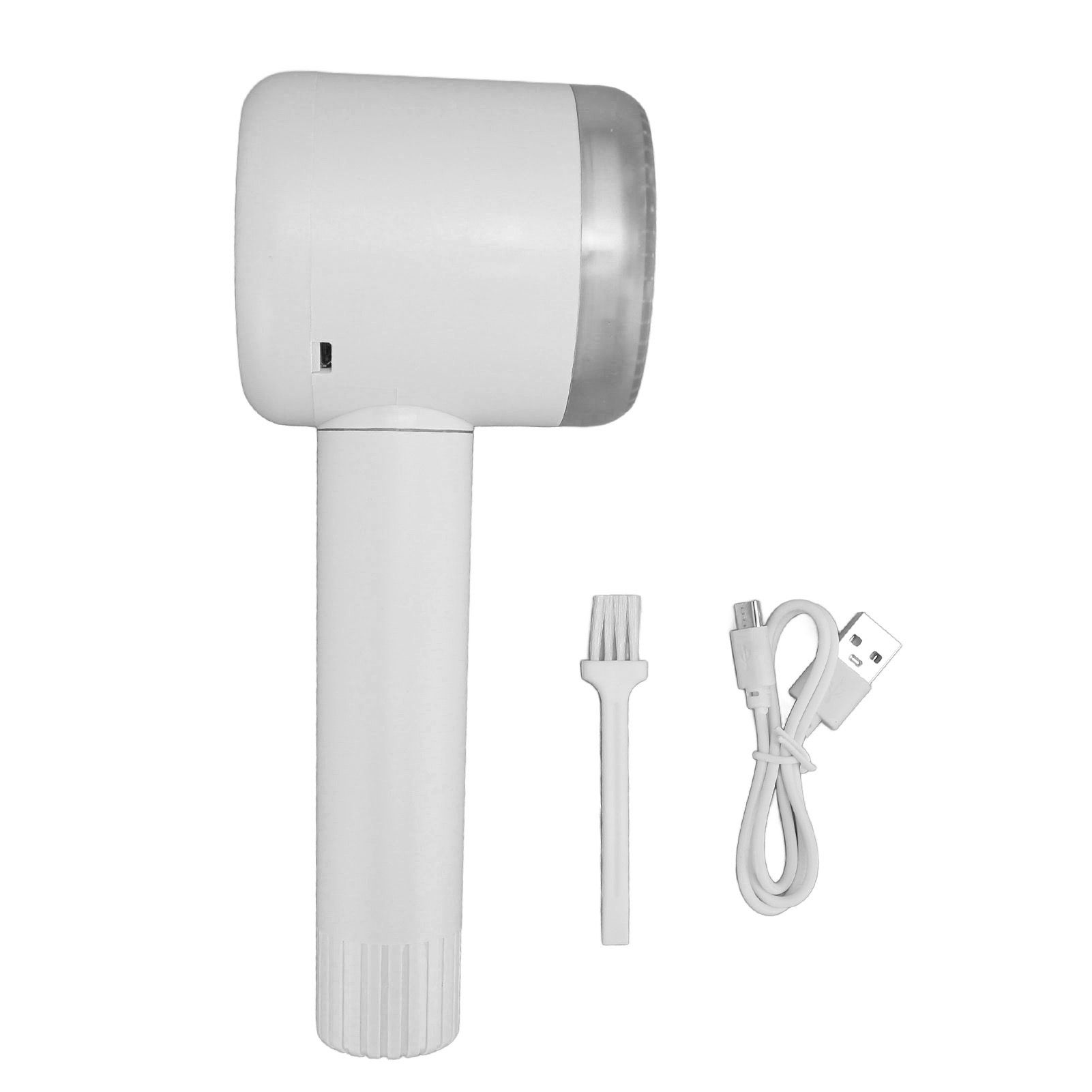 Electric Lint Shaver Fuzz Removing 6 Blades High Efficiency Lint Roller Fabric Defuzzer for Clothes Carpet Couch White - Image 1