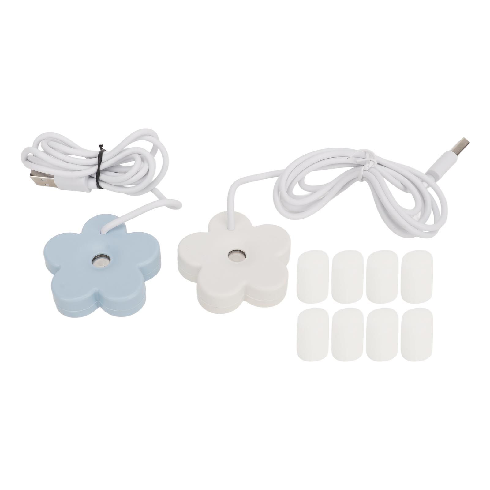 Small Flower USB Humidifier Creative Cute Atomization Mist Maker Portable Waterproof Air Humidifier White Blue - Image 1