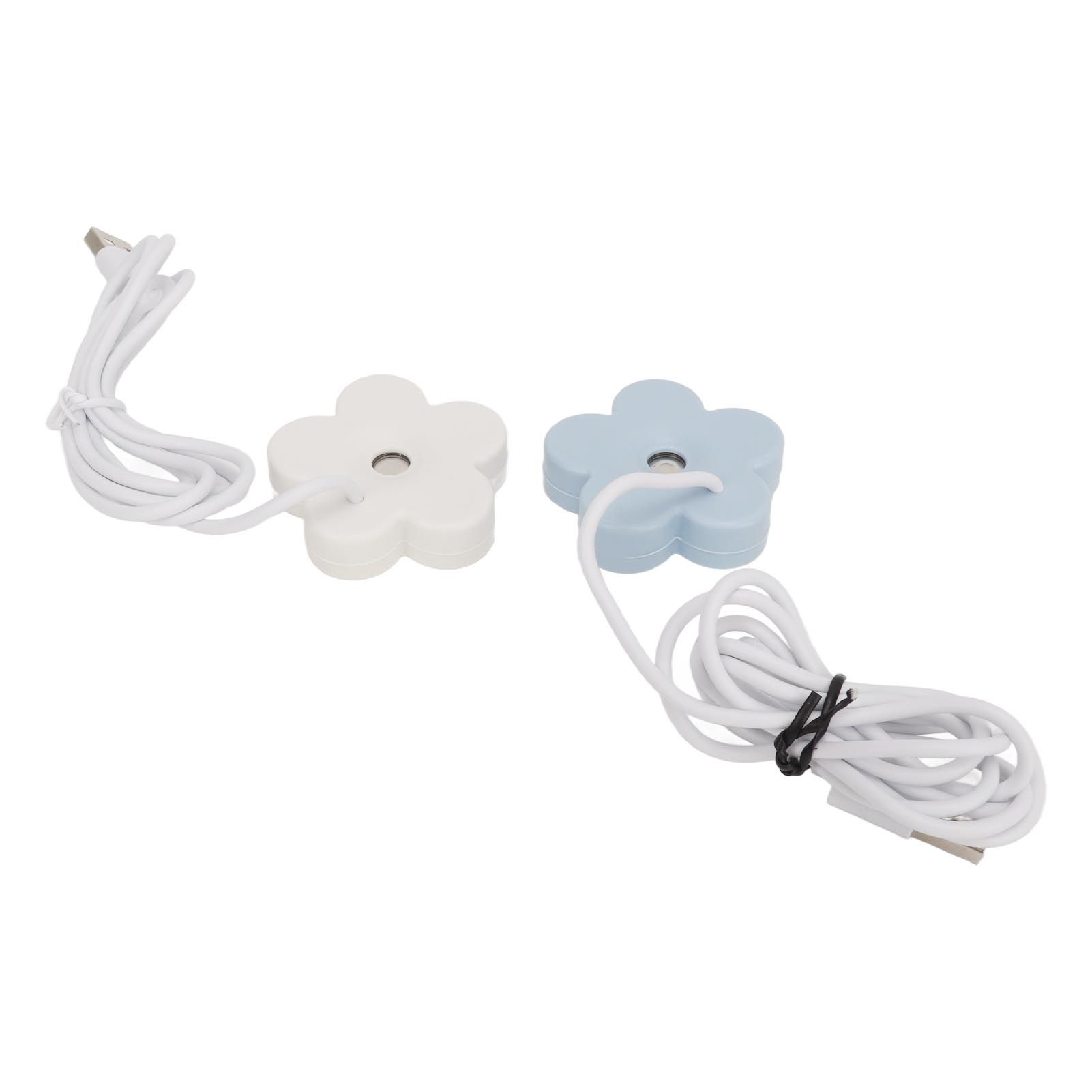 Small Flower USB Humidifier Creative Cute Atomization Mist Maker Portable Waterproof Air Humidifier White Blue - Image 3