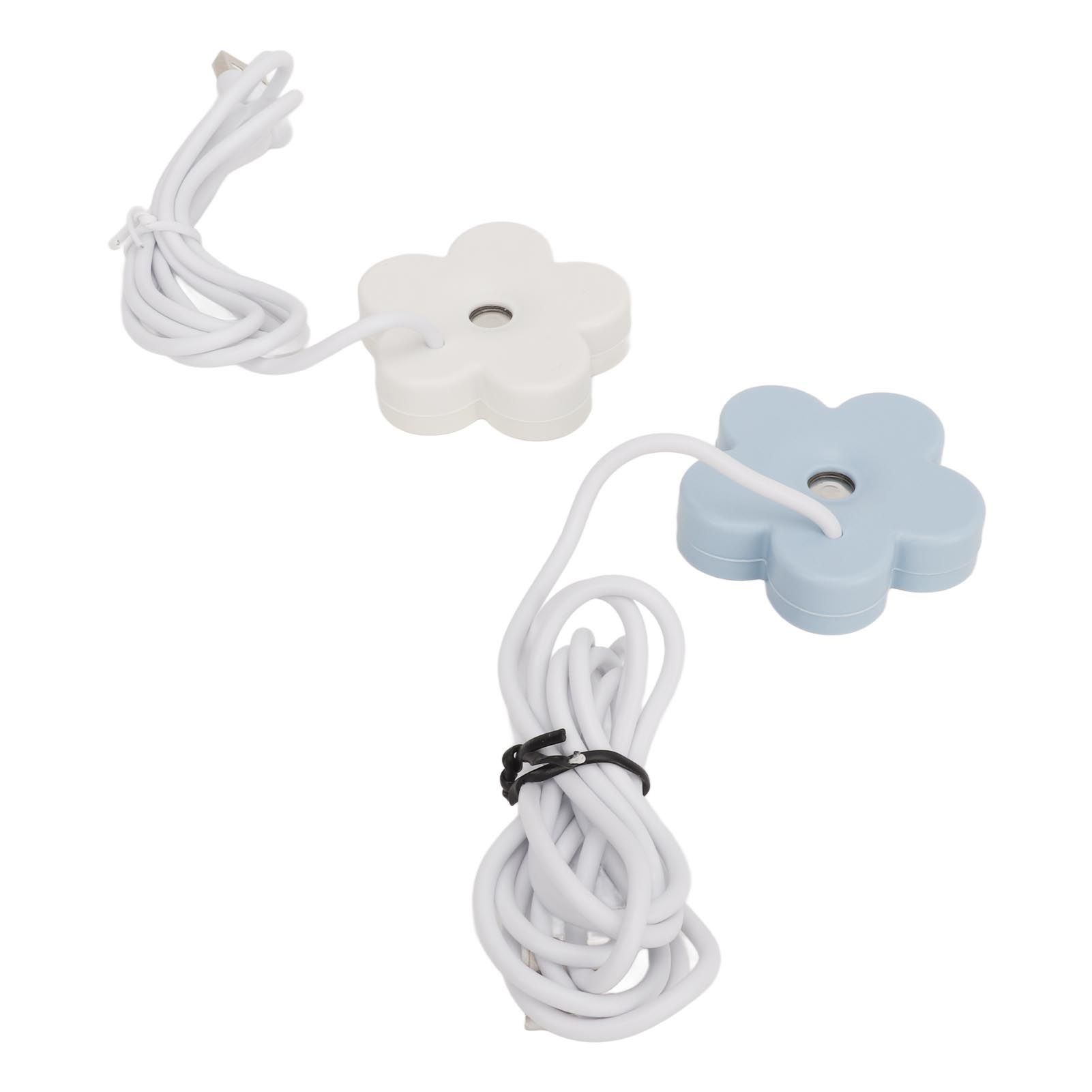 Small Flower USB Humidifier Creative Cute Atomization Mist Maker Portable Waterproof Air Humidifier White Blue - Image 4