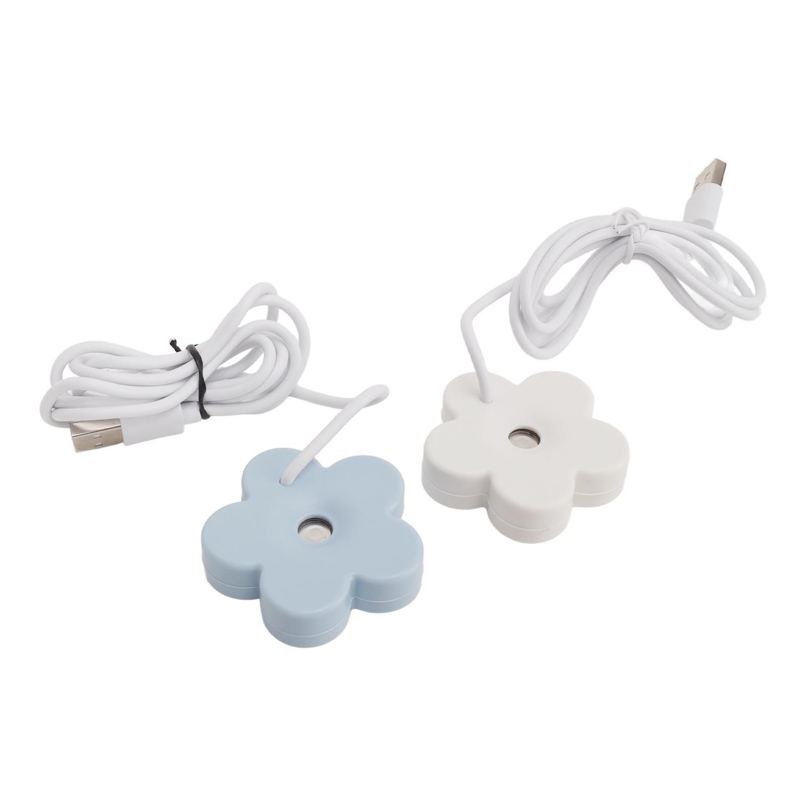 Small Flower USB Humidifier Creative Cute Atomization Mist Maker Portable Waterproof Air Humidifier White Blue - Image 5