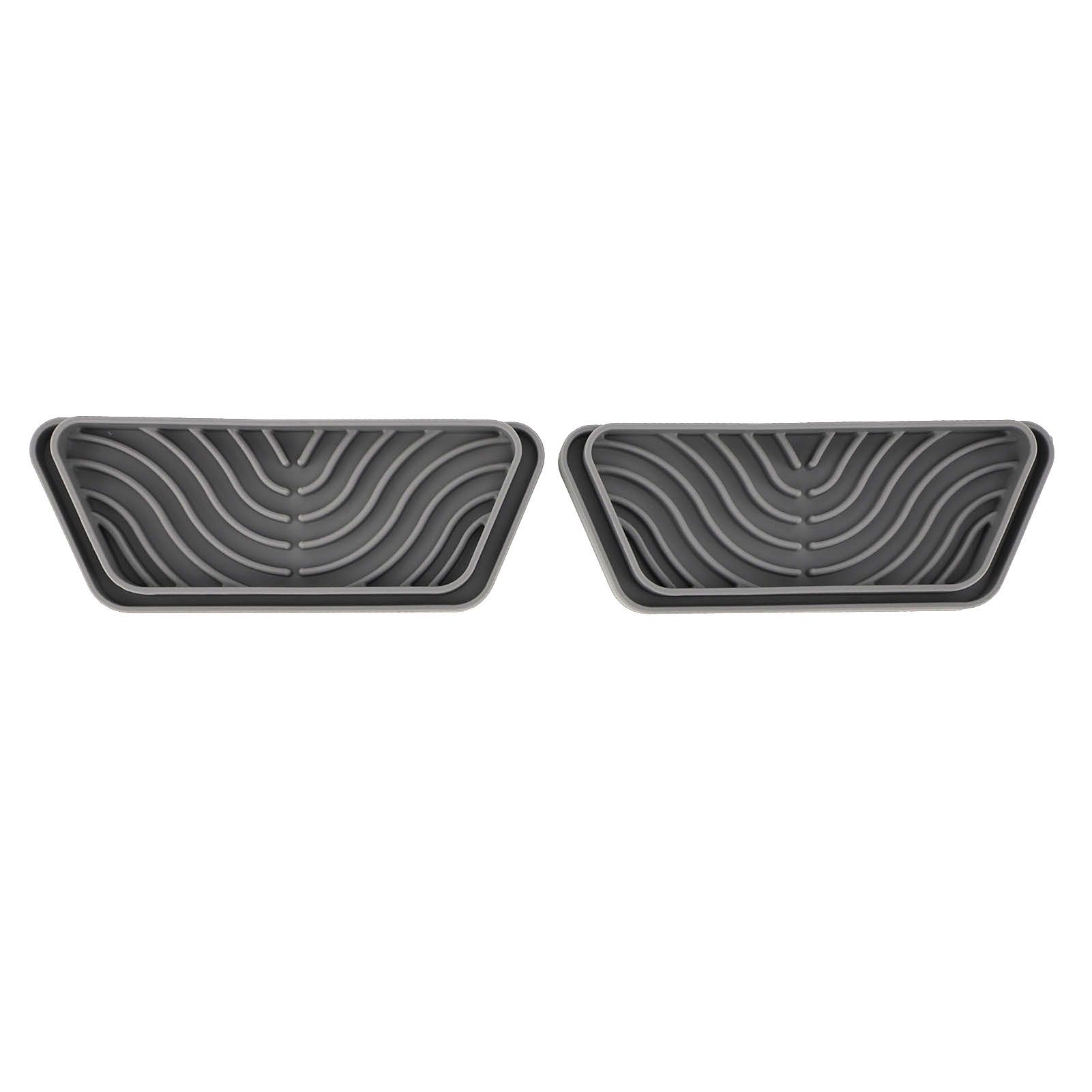 2Pcs Refrigerator Water Drip Tray Catcher Trapezoidal Silicone Refrigerator Drip Tray Catcher for GE for Samsung Grey - Image 3