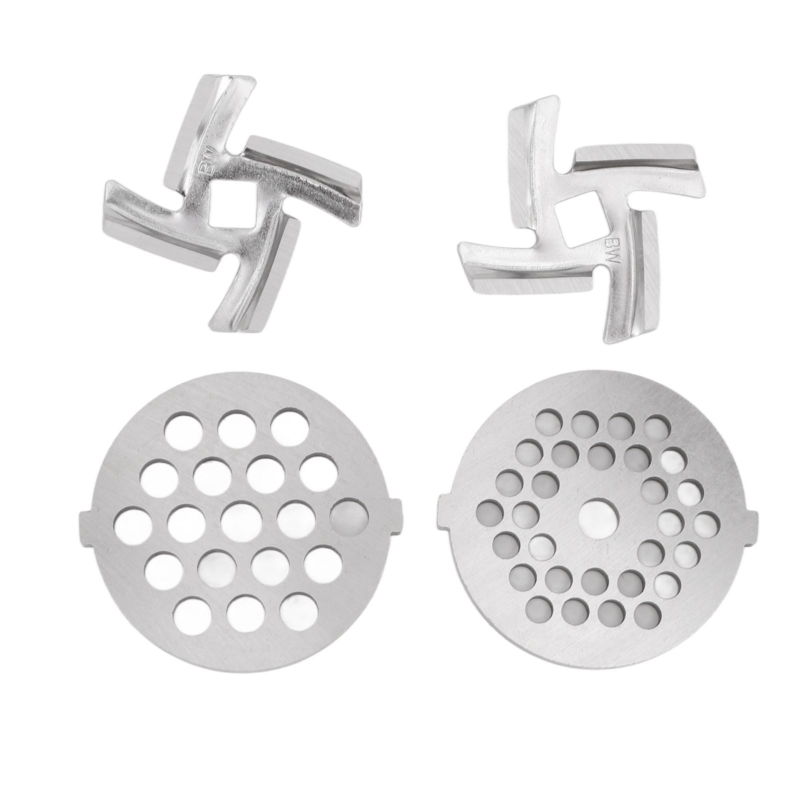Stainless Steel Meat Grinder Plate Discs Grinding Blades for Food Grinder Attachment 2 Sharp Blades 2 Cutting Plates - Image 2