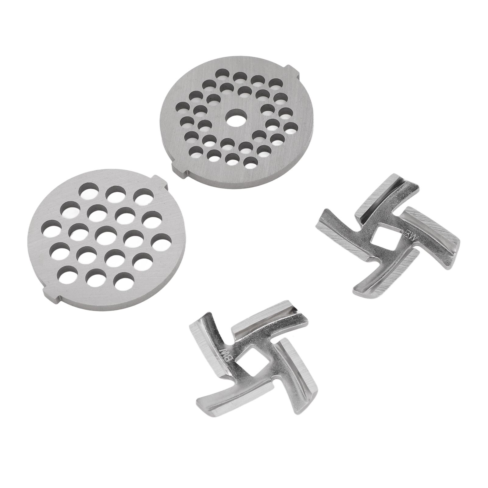 Stainless Steel Meat Grinder Plate Discs Grinding Blades for Food Grinder Attachment 2 Sharp Blades 2 Cutting Plates - Image 4