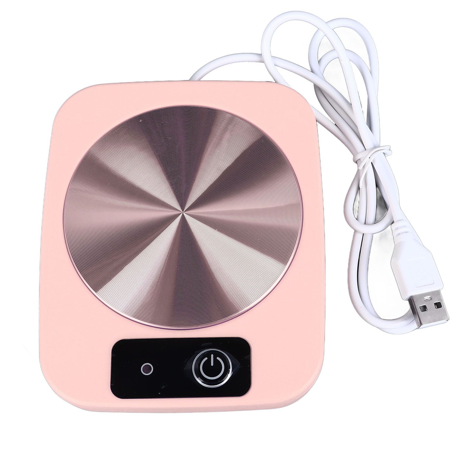 Coffee Warmer Smart Constant Temperature USB Powered Portable Mug Warmer for Office Travel Home Pink - Image 1