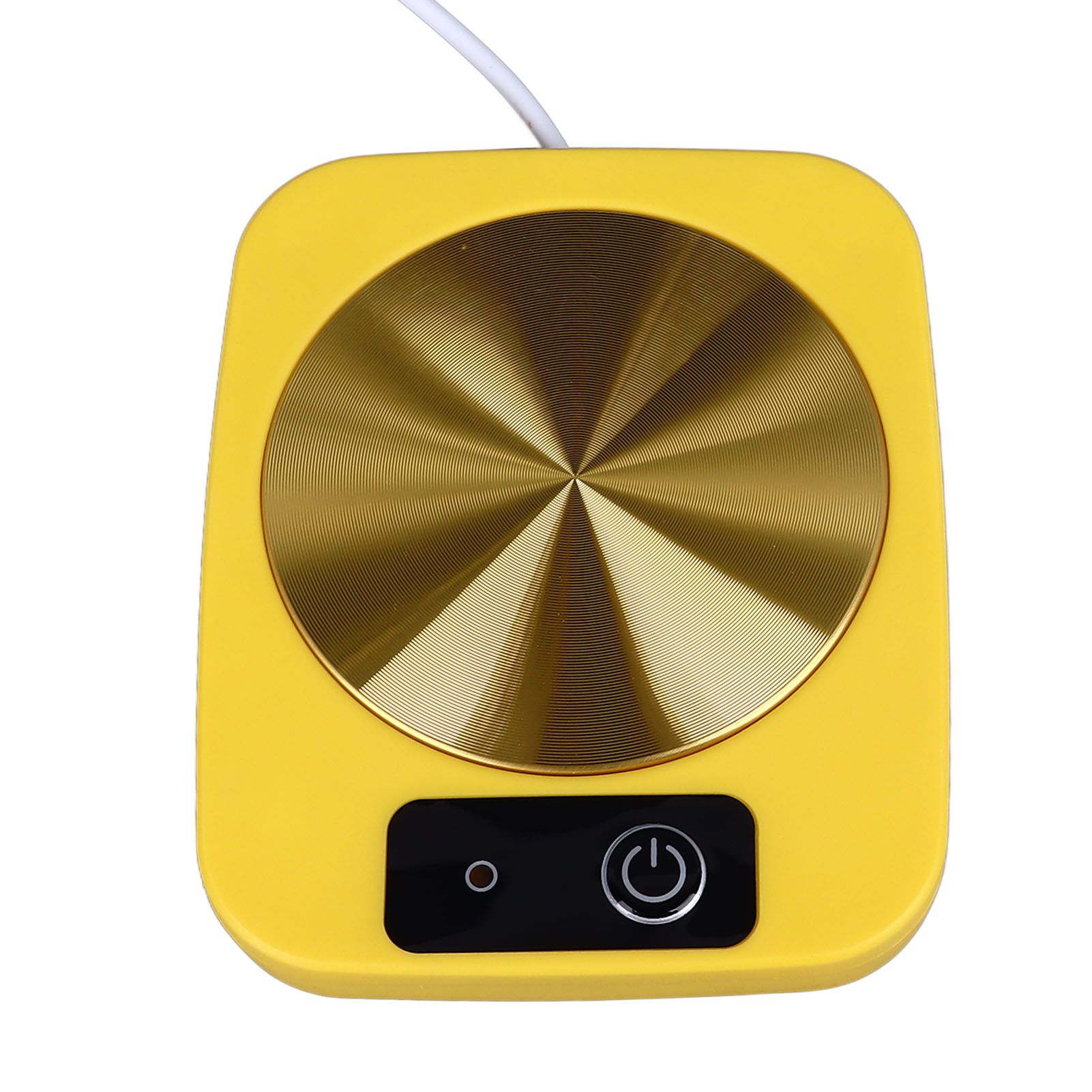 Coffee Warmer Smart Constant Temperature USB Powered Portable Mug Warmer for Office Travel Home Yellow - Image 2
