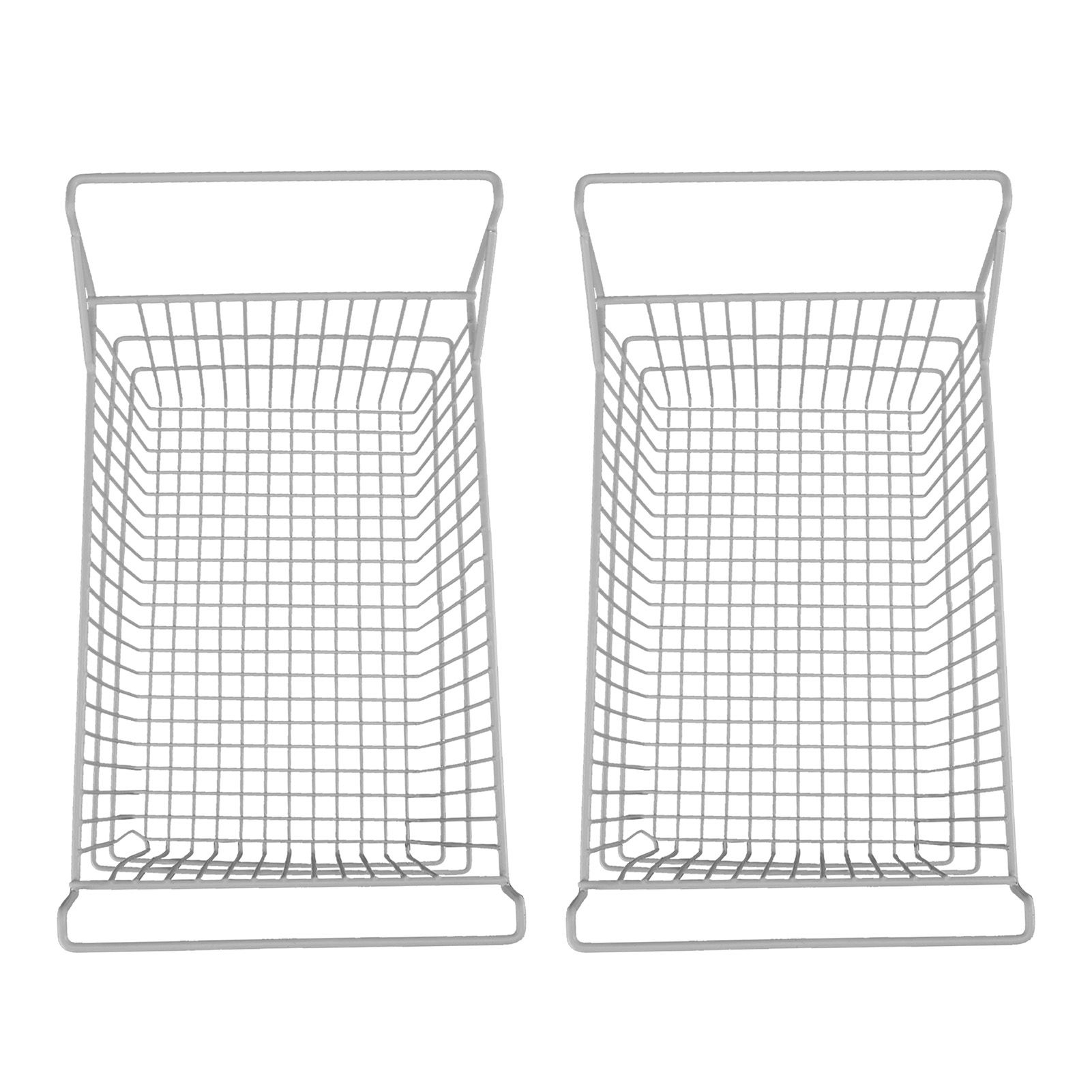 2pcs Freezer Baskets for Chest Freezer Household Wire Storage Basket Bins Organizer with High Low Handles for Kitchen Pantry Cabinet 50x24cm / 19.7x9.4in - Image 5