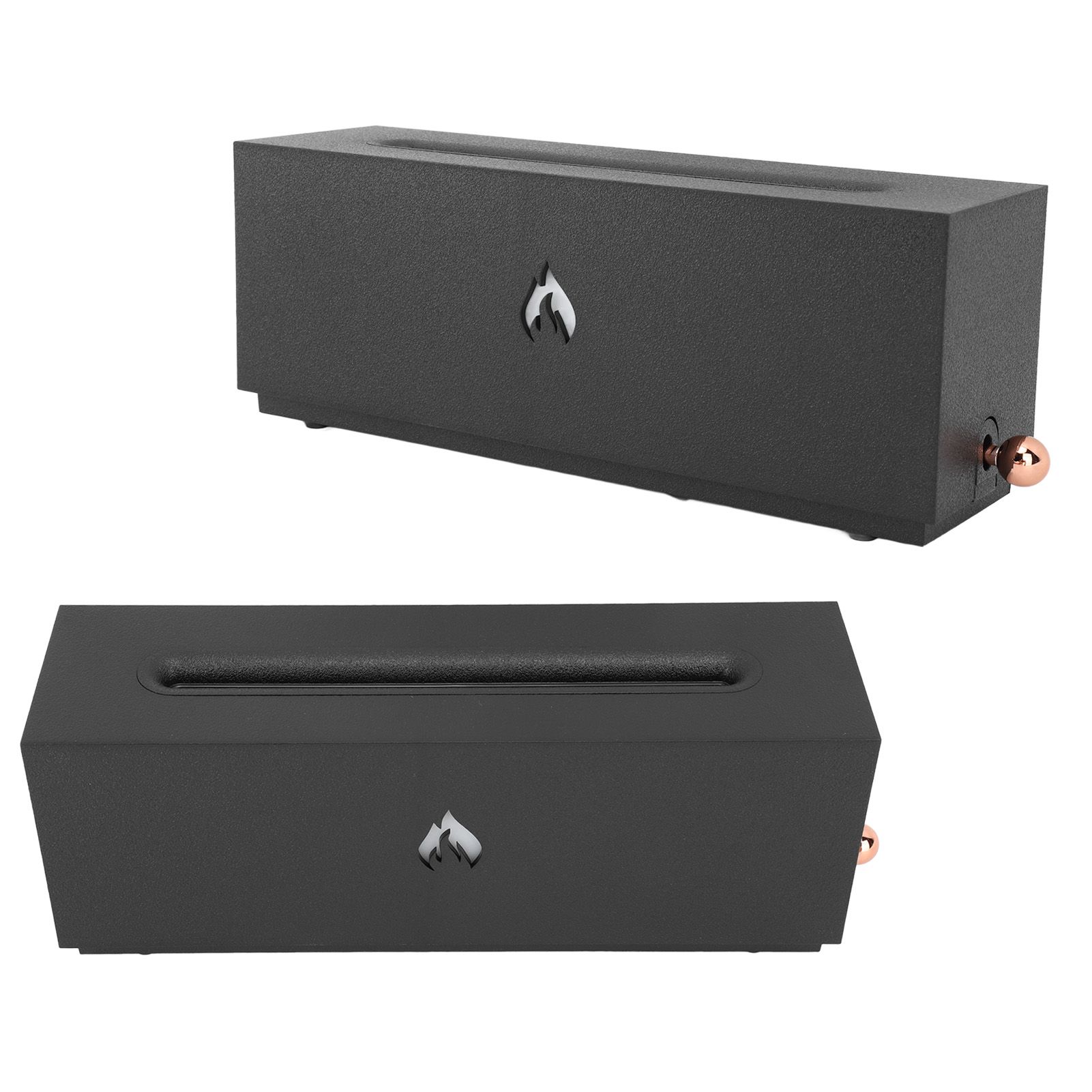 Flame Air Diffuser 3D Fireplace Appearance Multi Colored Fire Automatic Power Off Protection 320ml Silent Flame Mist Air Humidifier for Bedroom Office Black - Image 8