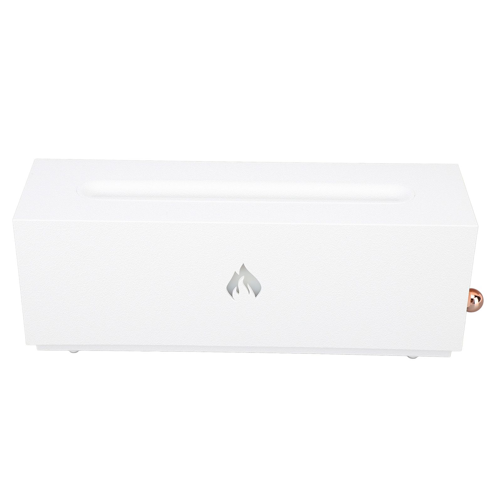 Flame Air Diffuser 3D Fireplace Appearance Multi Colored Fire Automatic Power Off Protection 320ml Silent Flame Mist Air Humidifier for Bedroom Office White - Image 2