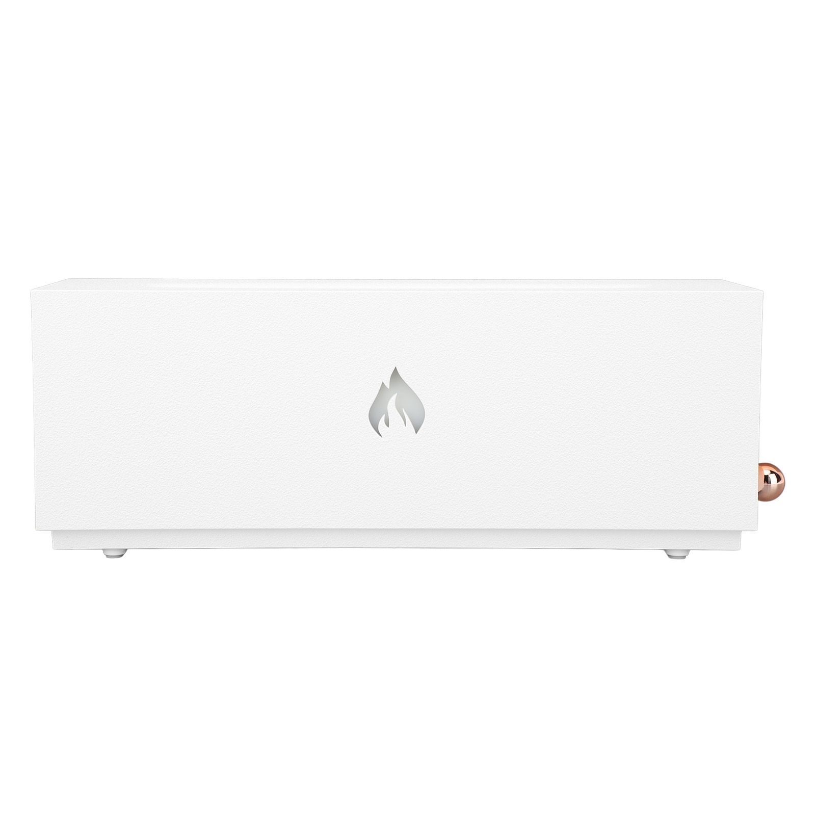 Flame Air Diffuser 3D Fireplace Appearance Multi Colored Fire Automatic Power Off Protection 320ml Silent Flame Mist Air Humidifier for Bedroom Office White - Image 3