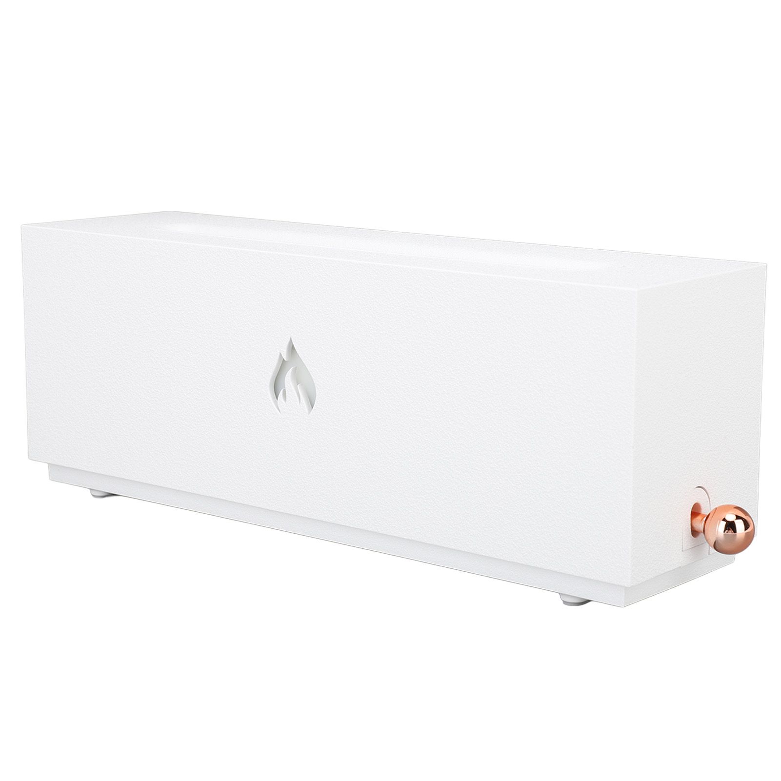 Flame Air Diffuser 3D Fireplace Appearance Multi Colored Fire Automatic Power Off Protection 320ml Silent Flame Mist Air Humidifier for Bedroom Office White - Image 4