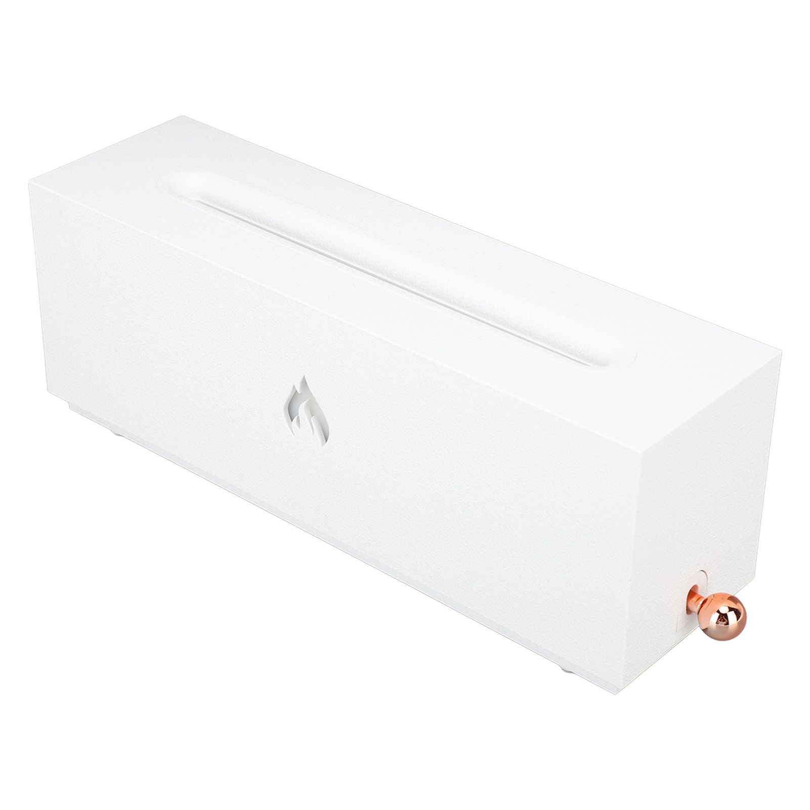 Flame Air Diffuser 3D Fireplace Appearance Multi Colored Fire Automatic Power Off Protection 320ml Silent Flame Mist Air Humidifier for Bedroom Office White - Image 5