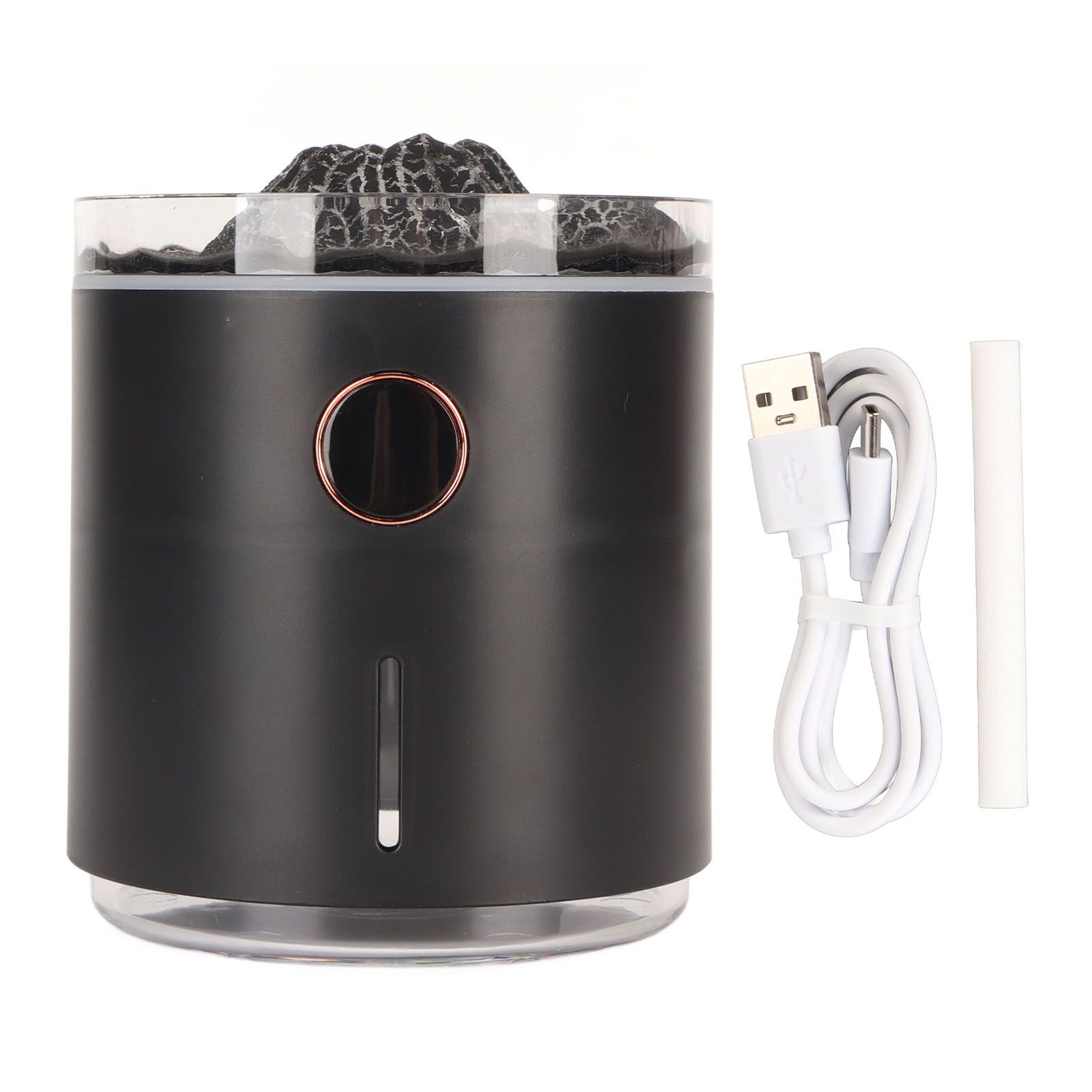 Aromatherapy Mist Diffuser Intelligent Multifunctional Timing Atomizing Flame Humidifier for Bedroom Living Room White - Image 1